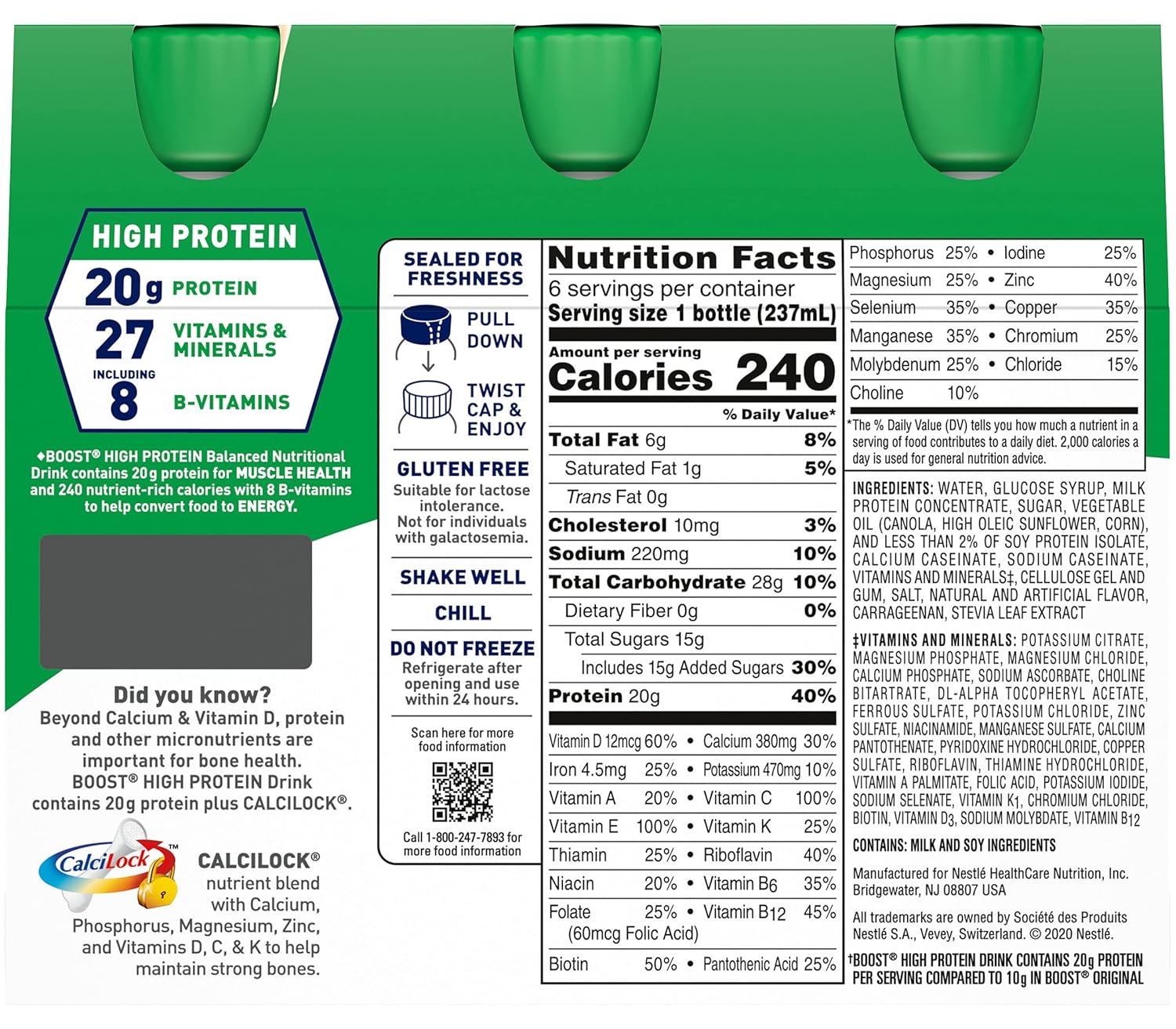 BOOST High Protein Nutritional Drink (Vanilla, 6 Count (Pack of 1))