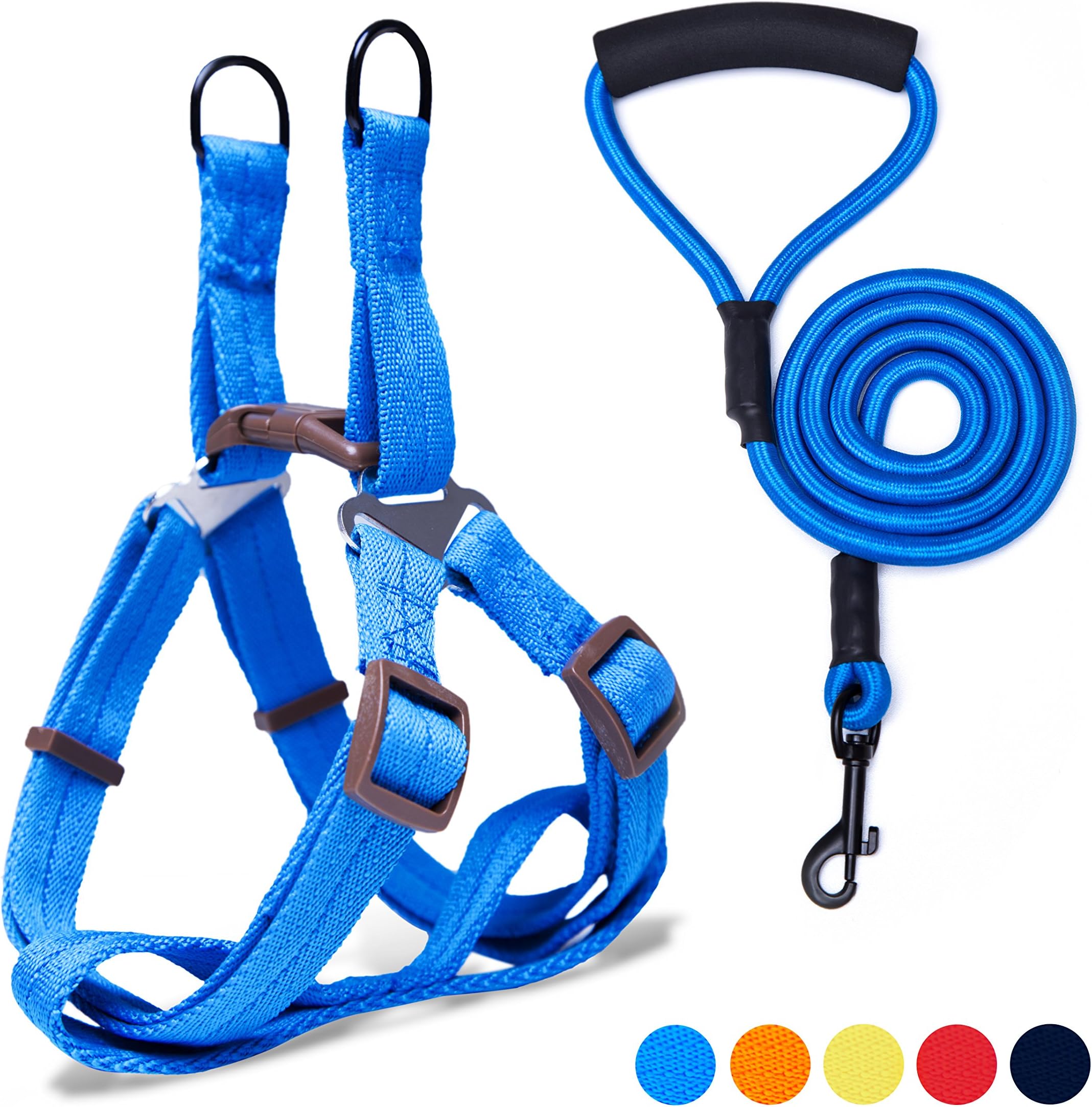 Adjustable Dog Harness Anti-Twist Dog Leash Set for Small Medium Large Dogs, Soft and Durable Vest Harness Leash for Daily Training Walking Running and Easy Control