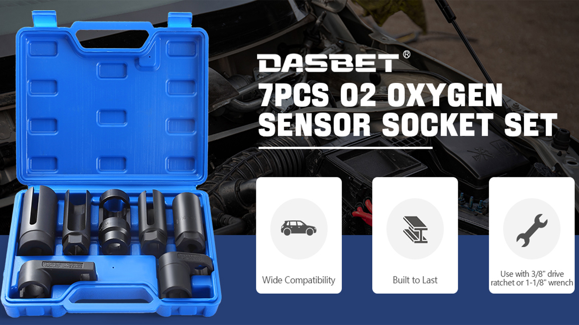 Offset Oxygen Sensor Socket Offset Ratchet Socket Set For O2 Sensor Diesel Injector 10-Piece Offset ...