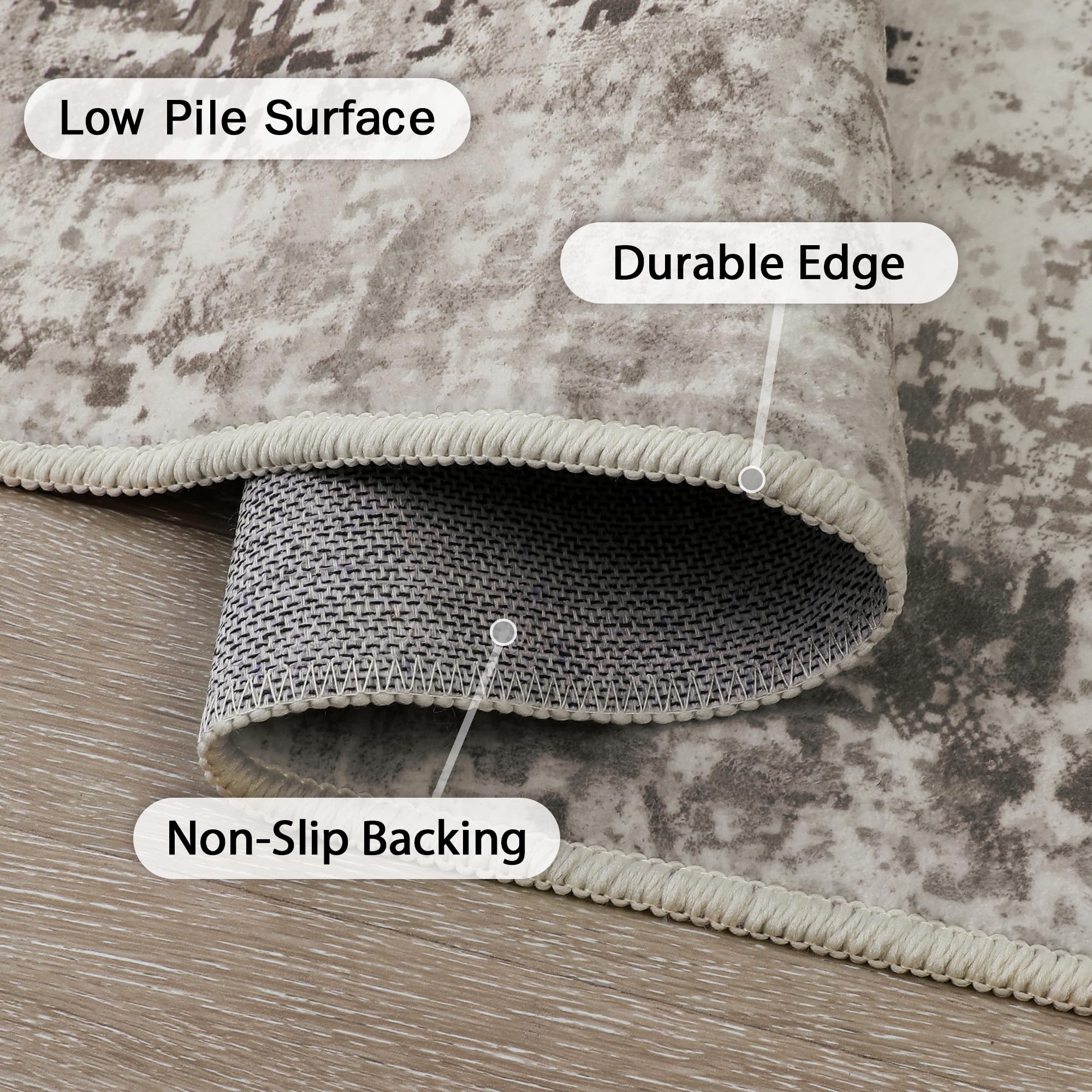 BEIMO Runner Rugs for Hallway 80x150cm, Non-Slip Extra Long Washable Runner Rugs Soft Low Pile - Image 2
