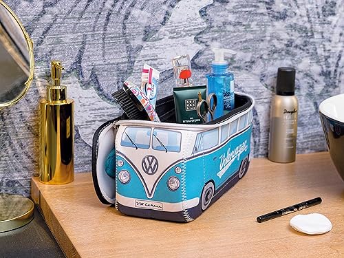 Miniatura 9 de BRISA VW Collection Volkswagen - Bolsa universal de neopreno para maquillaje, cosméticos, artículos de tocador para farmacia de viaje, en diseño de