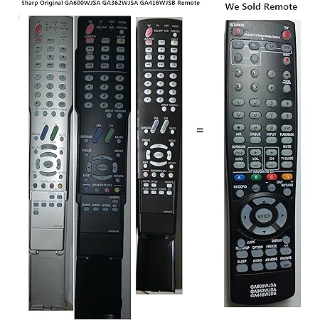Amazon Com New Sharp Ga600wjsa Ga362wjsa Ga416wjsb Replace Remote Control Fit For Sharp Lc40c45u Lc45d40u Lc60c46u Lc32ht2 Lc32ht3 Lc37ht3 Lc42d64 Lc42ht3 Lc32ht2u Lc32ht3u Lc42d64u Lc42ht3u Lc46d64u Lc46d64ub Lc46d64 Lc52d64 Lc52d64u Lc65d64 Lc65d64u