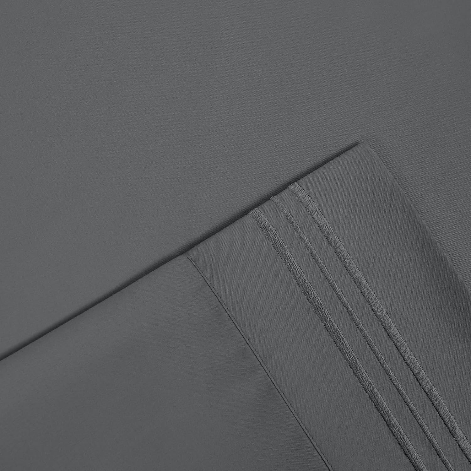 Modern Threads 6-Piece Bed Sheet Set - Deep Pocket, Soft Brushed Microfiber Sheets, Cool & Breathable for Mattress Up to 21 Inches, Includes 4 Pillowcases, Flat & Fitted Sheets, Gray King
