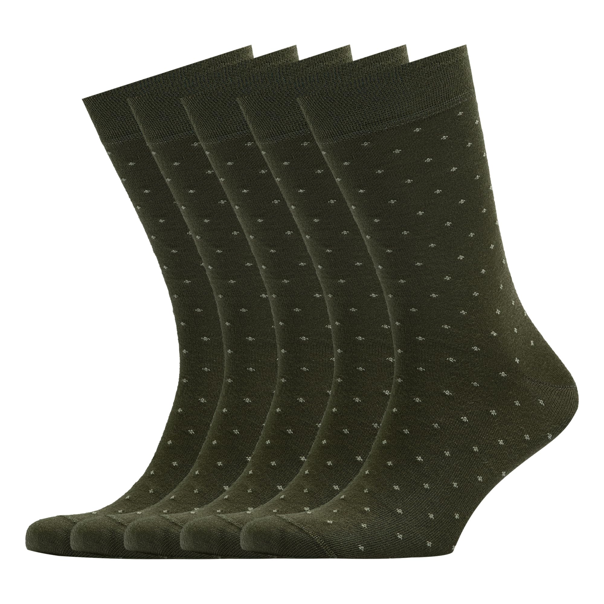 VRD Men's Dress Socks Bamboo Rayon, 5-Pack Crew Socks, Multiple Colors and Designs, Shoe Size 8-13, Gift Box