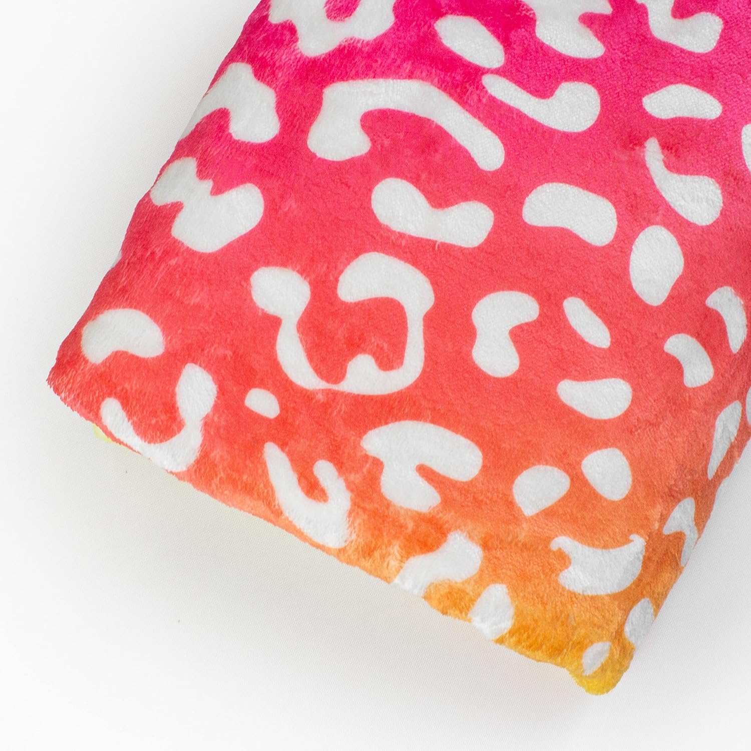 Everything Comfy Leopard Print Decorative Throw Blanket, 42x60 Inch, Rainbow Gradient/White