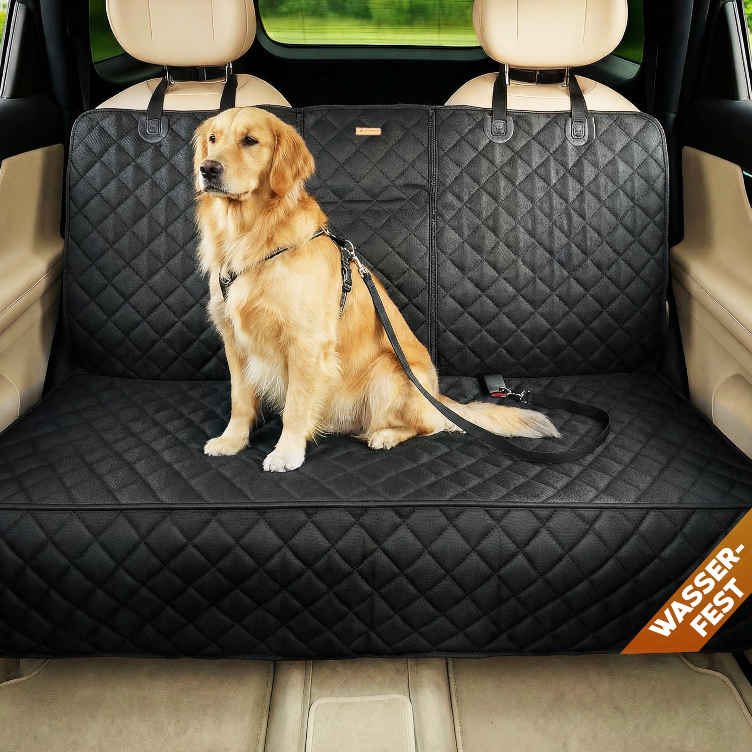 Hainberger Hundedecke Auto Rückbank, Autoschondecke Hund Rücksitz universelle Passform für viele Autos, Wasserdichter kratzfester Rücksitzbezug, rutschfeste, strapazierfähige, waschbarer Sitzbezug