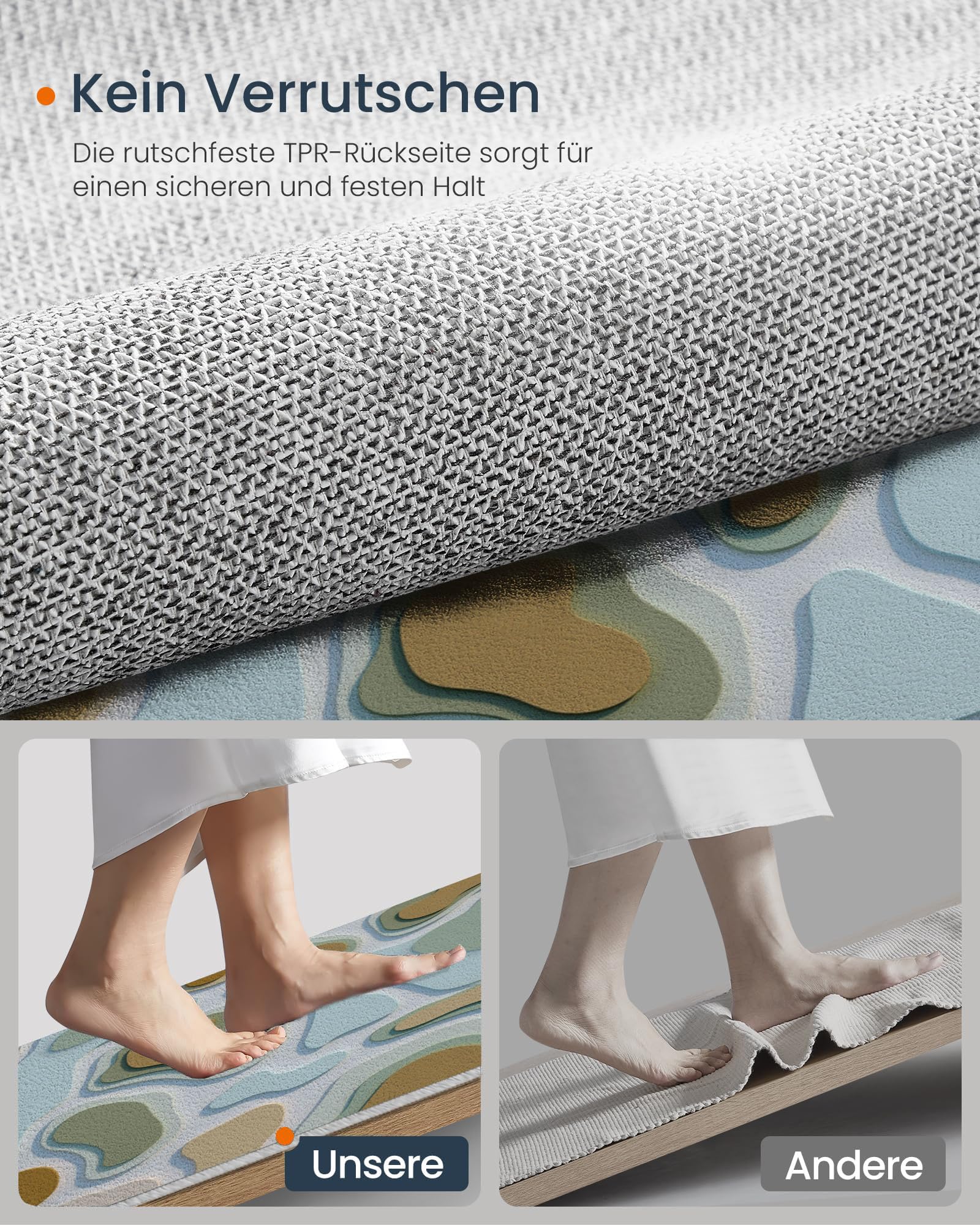 Abstrakte Kunst Waschbarer Runder Teppich 120cm, Pflegeleicht rutschfest 3D-Topografische Karte Teppich, Kurzflor Senfgelb Teppiche für Schlafzimmer Badezimmer Eingangsbereich Kinderzimmer