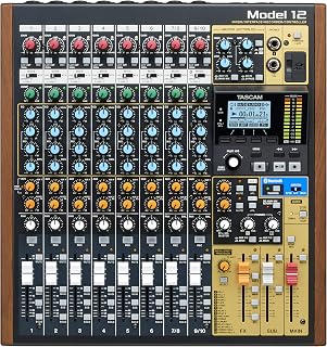 TASCAM Model 12: All-in-One 12-Track Digital Mixer, Multitrack Recorder, USB Interface & DAW Controller