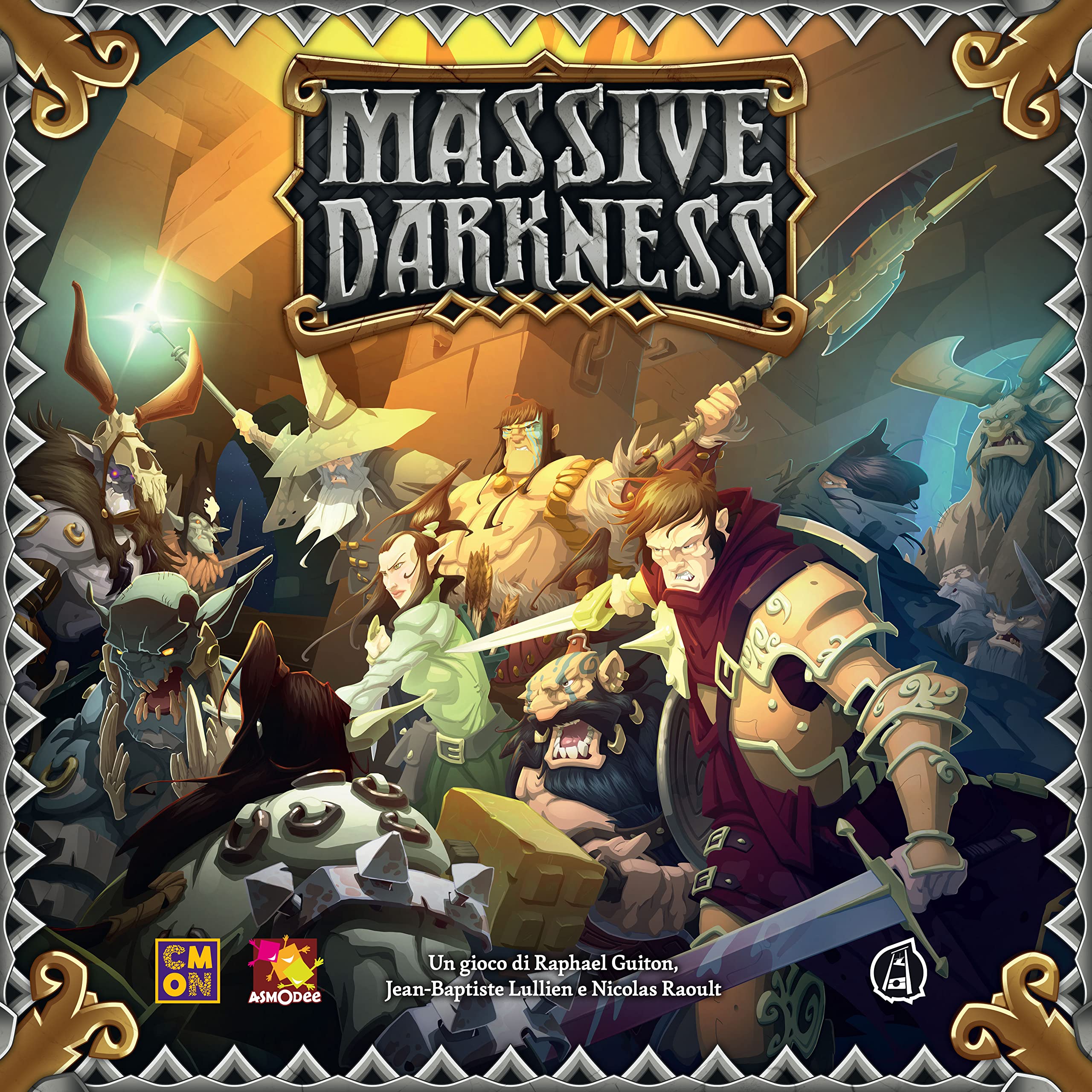 Asmodee - Gioco da Tavolo Massive Darkness, Multicolore, 10100, Versione in Italiano, Per 1-6 Giocatori, Età Raccomandata 14 Anni in Su, Durata Media 120 Minuti