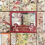Vintage Scrapbooking Kit – Aesthetic Junk Journal Supplies with Scrapbook Paper, Washi Stickers, A6 Grid Notebook, DIY Craft Journaling Gift Set for Teens & Adults (Mushroom Theme)
