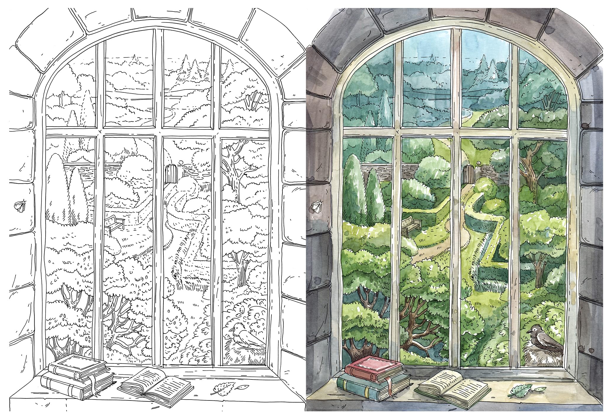 Héroïnes de la littérature anglaise le livre aquarellable livre à colorier et à peindre activité relaxante - Activités loisirs créatifs - livre aquarelle: 35 scènes à peindre à l'aquarelle