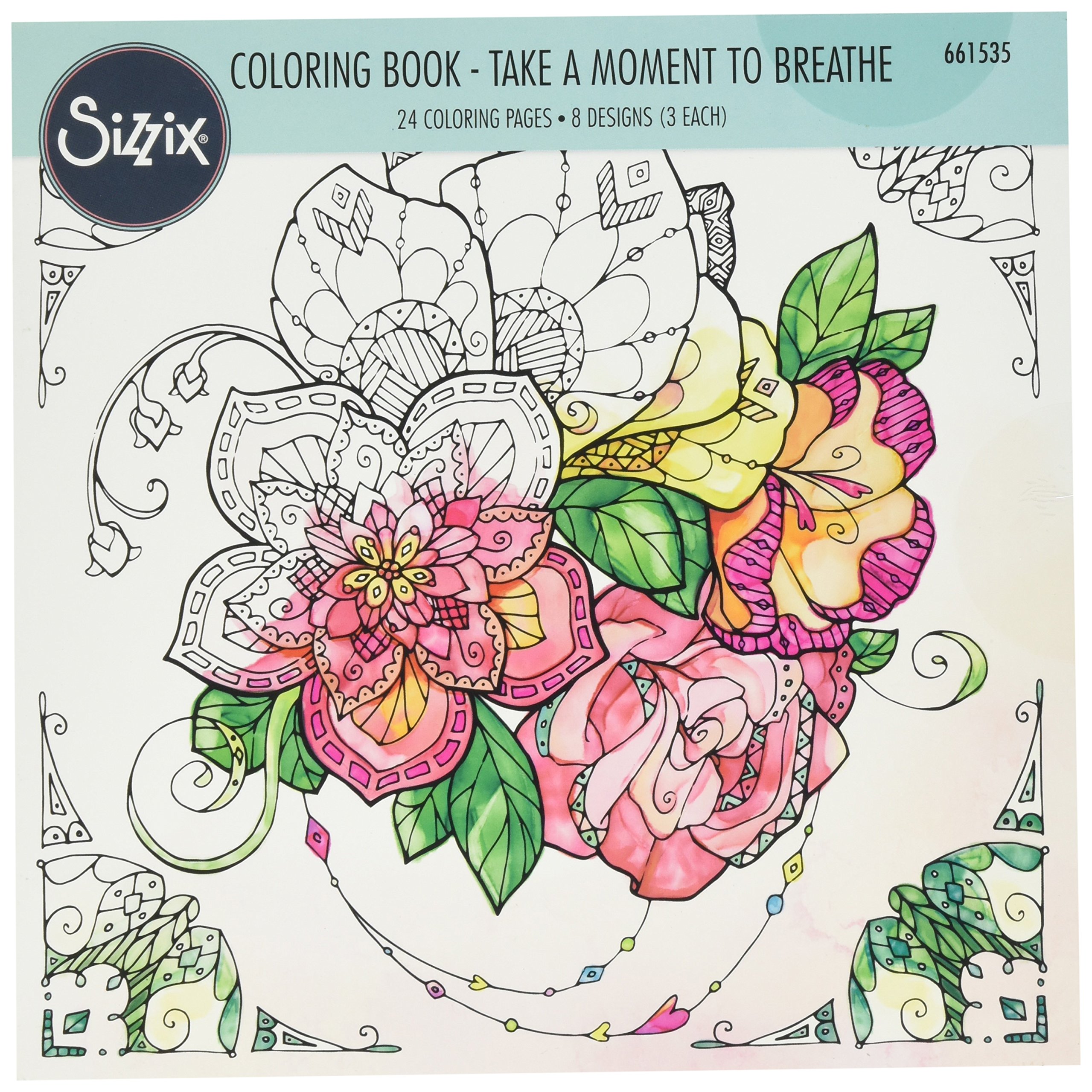 Sizzix Ellison Take a Moment to Breathe Coloring Book by Katelyn Lizardi