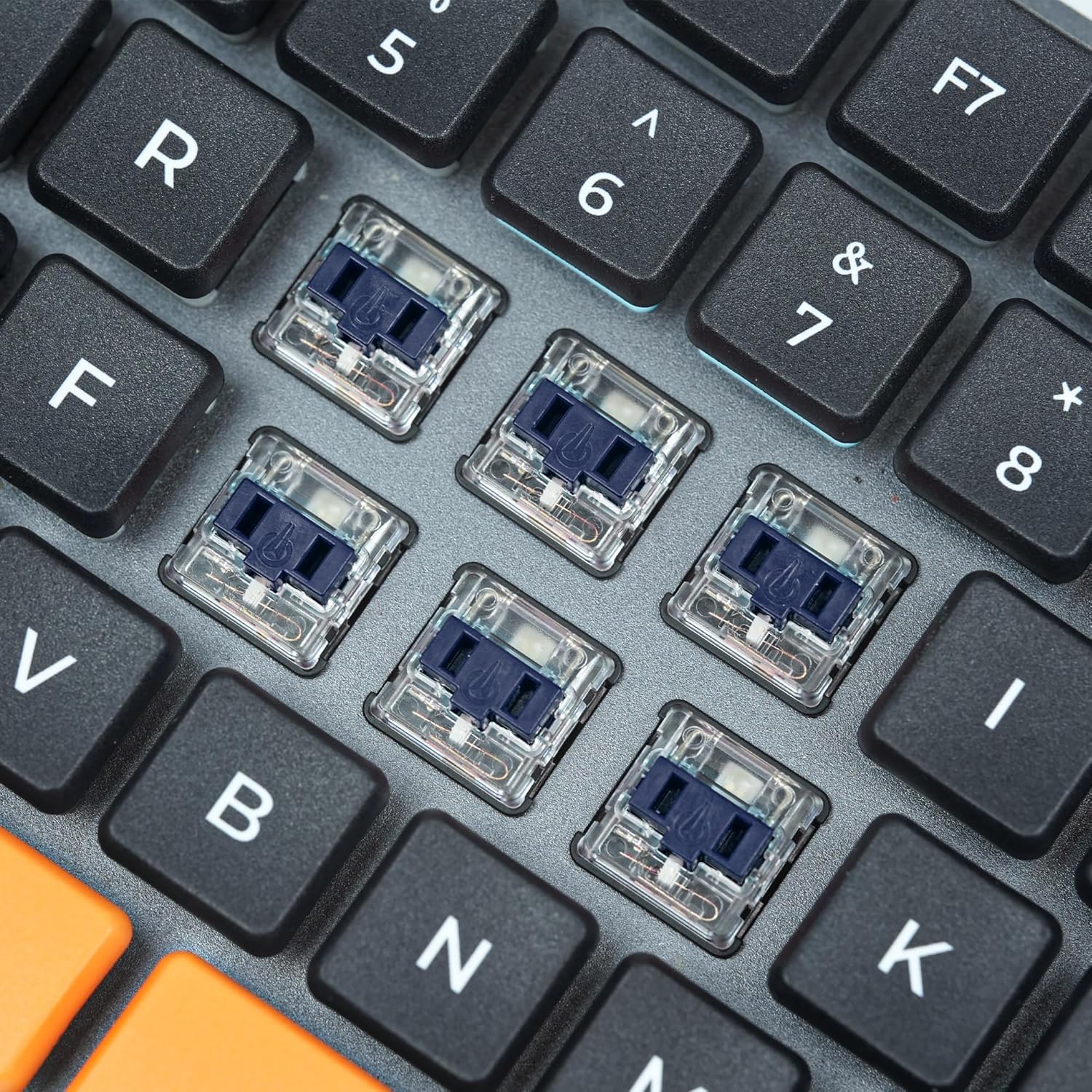 Kailh PG1350 Choc V1 70PCS Mechanical Keyboard Switch kailh Low Profile switches Chocolate Mechanical Keyboard Switch RGB SMD 5-Pin Kailh Switches (Dark Blue,70Pcs)