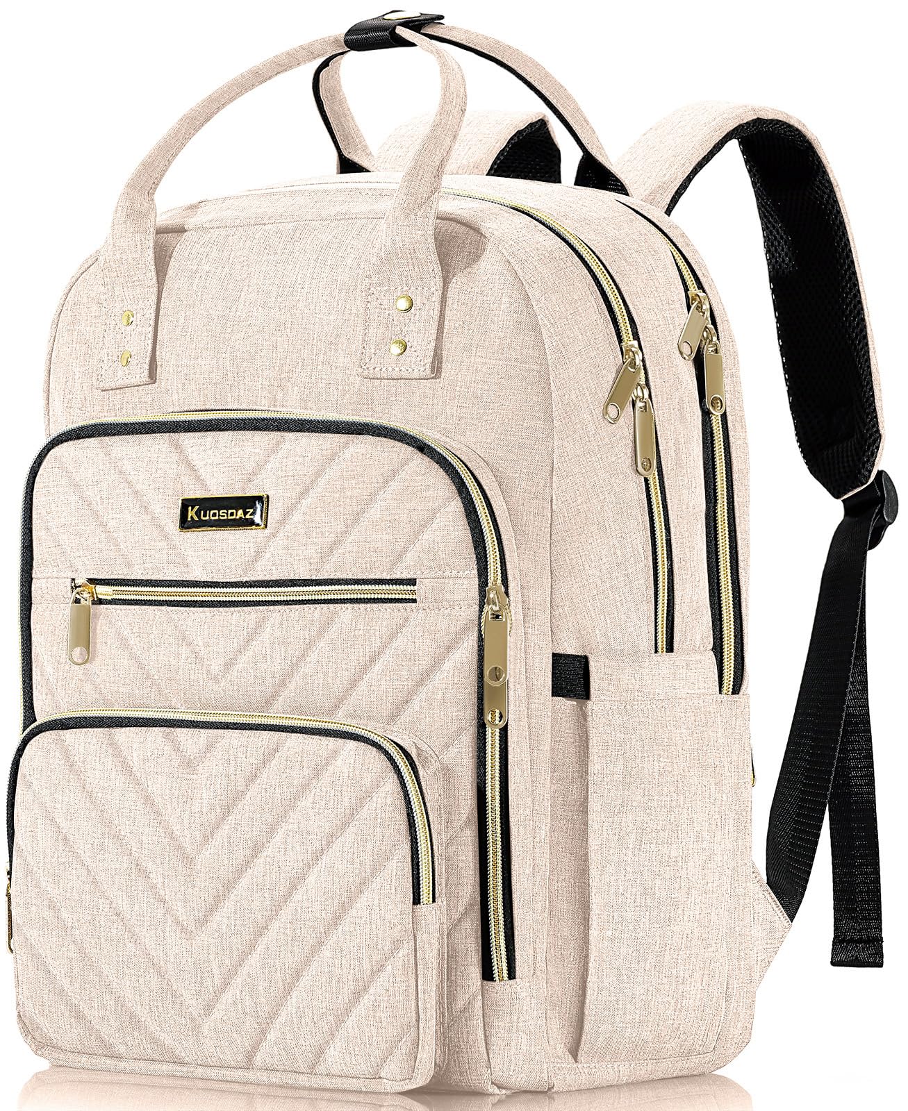Backpack for Women, 15.6 Inch Laptop Backpack, Quilted College Bookbag