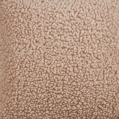 Miniatura 3 de SARO LIFESTYLE Esme Collection - Almohada de piel sintética rellena de poliéster, 18 pulgadas, color natural