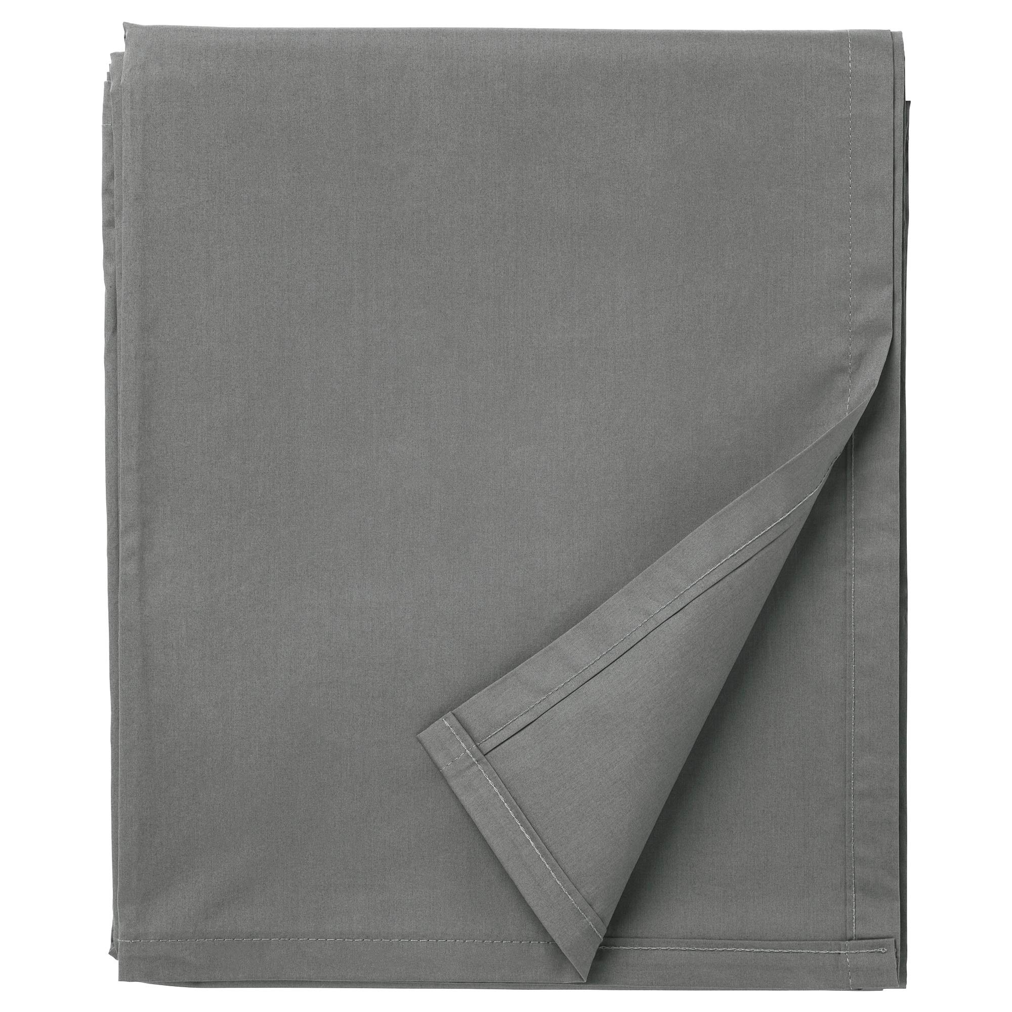 Drap gris ULLVIDE 240x260 cm fini les draps trop courts qui bougent