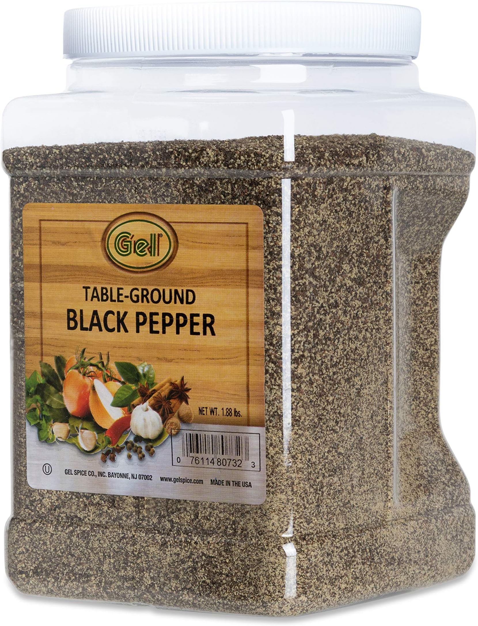 Gel Spice Table Ground Black Pepper Bulk Size 30 OZ