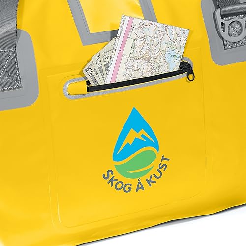 Vista 4 de Skog Å Kust DuffelSak Bolsa impermeable 40L amarillo