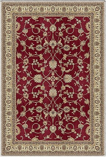 Miniatura 2 de Alfombras de área lavables, 2 x 3, color borgoña, con parte trasera antideslizante, resistente a las manchas, plegable, bohemia lavable a máquina,