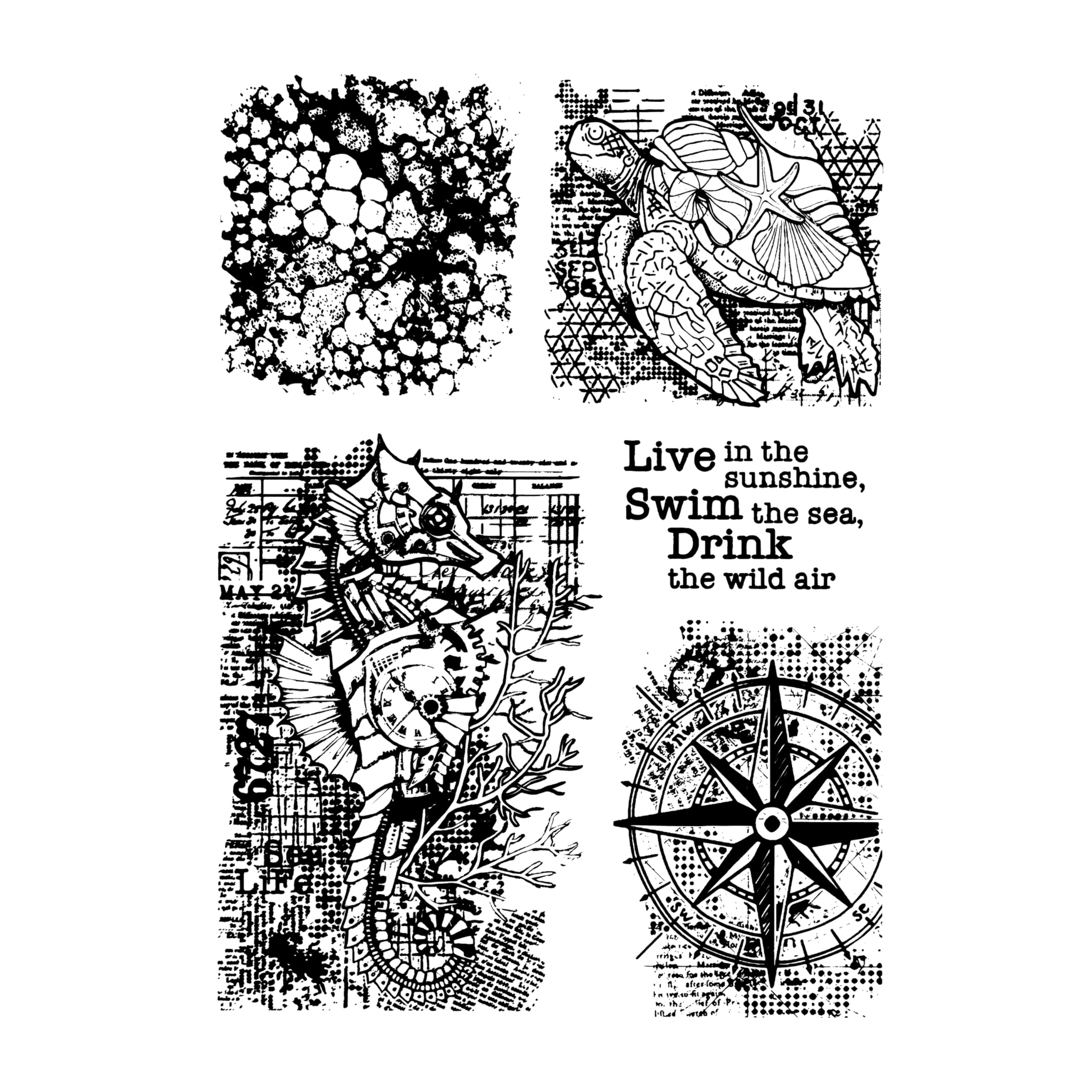 Ciao Bella Transparent Coral Reef Silicone Stamp