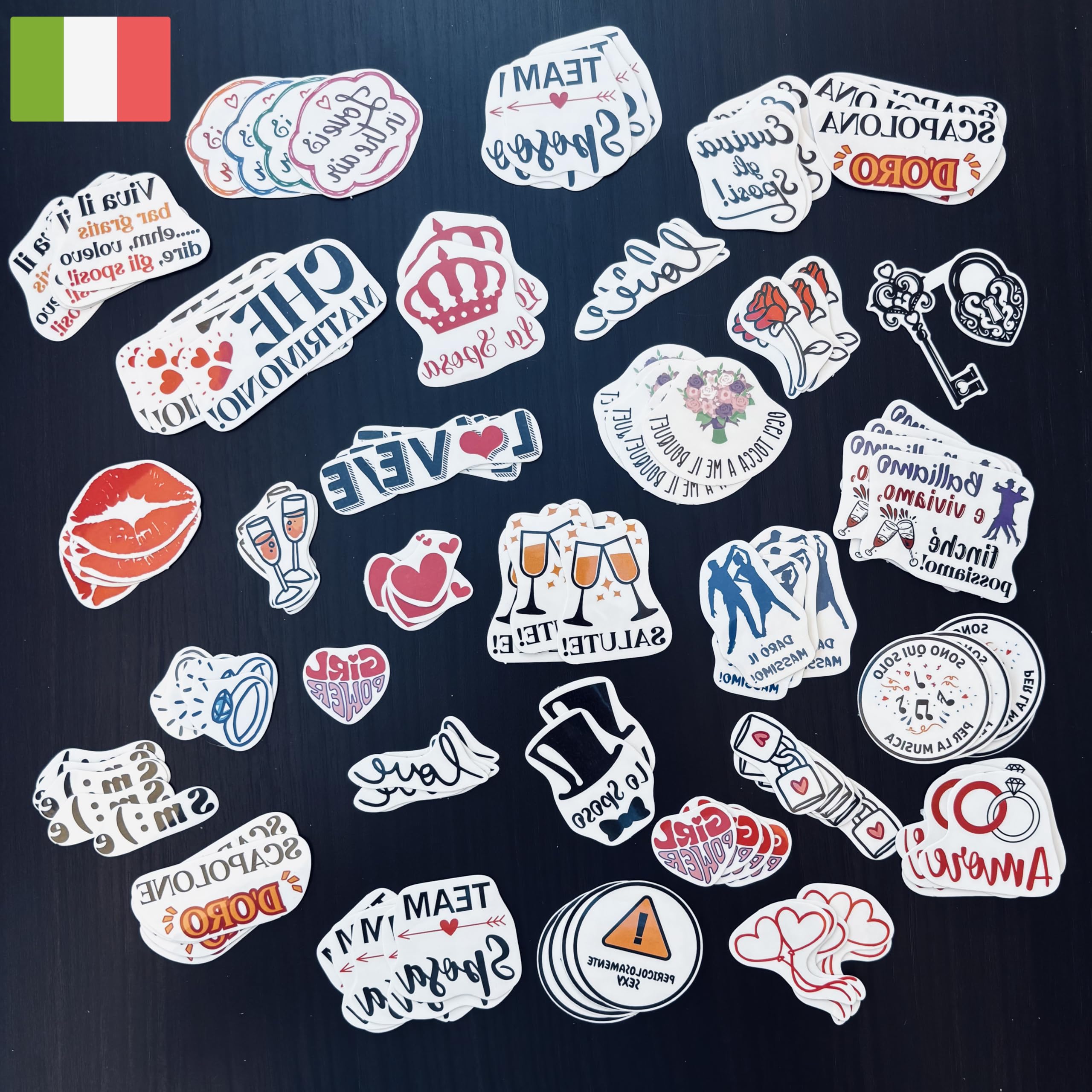 Yatatu - Over 130 Temporary Tattoos for Weddings with Various Designs - Individual Pieces Ready to Use (Italian version) - Image 3