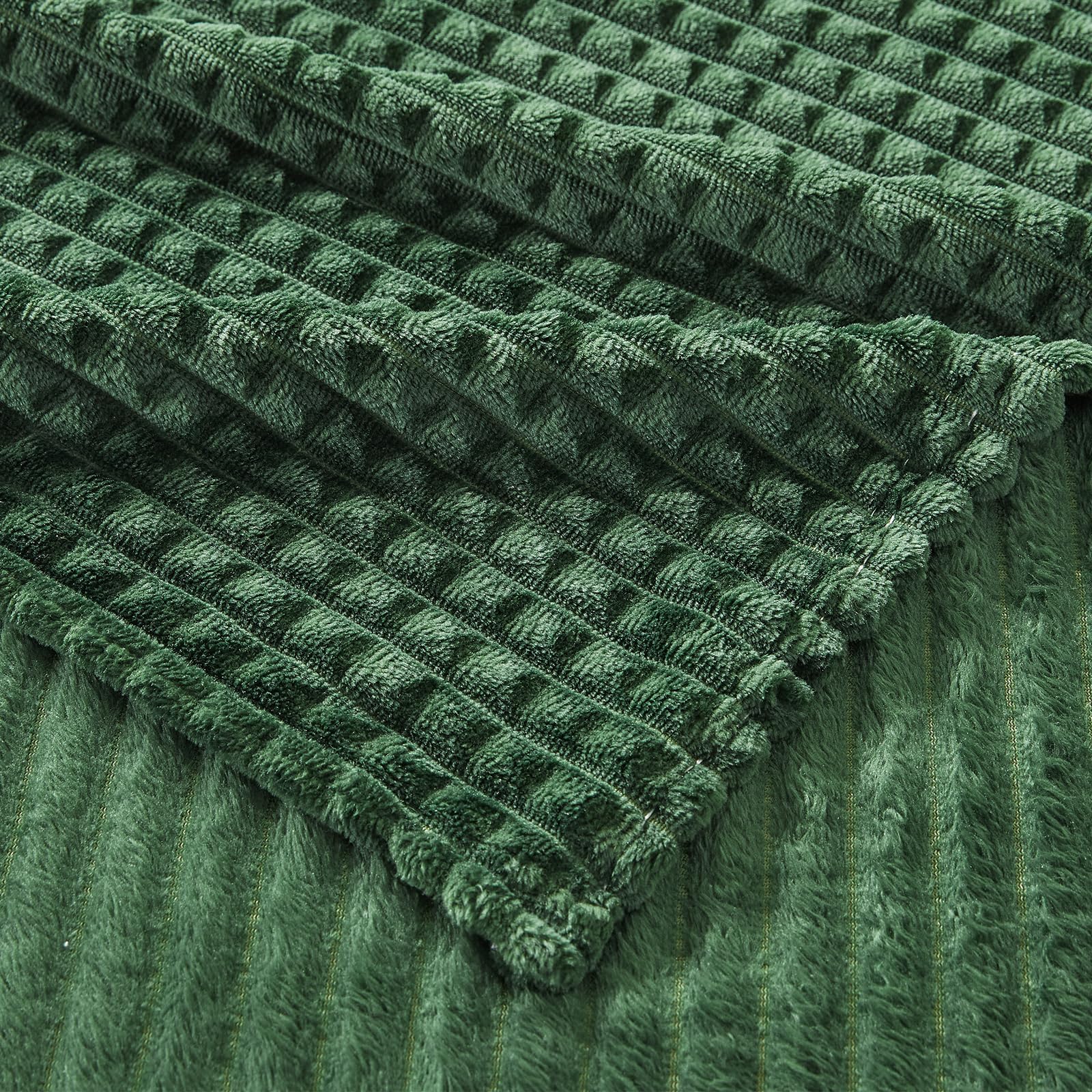 EMME Fleece Throw Blanket for Sofa Soft, Fluffy, 3D Touch Experience, Warm Cozy Throw - Image 4