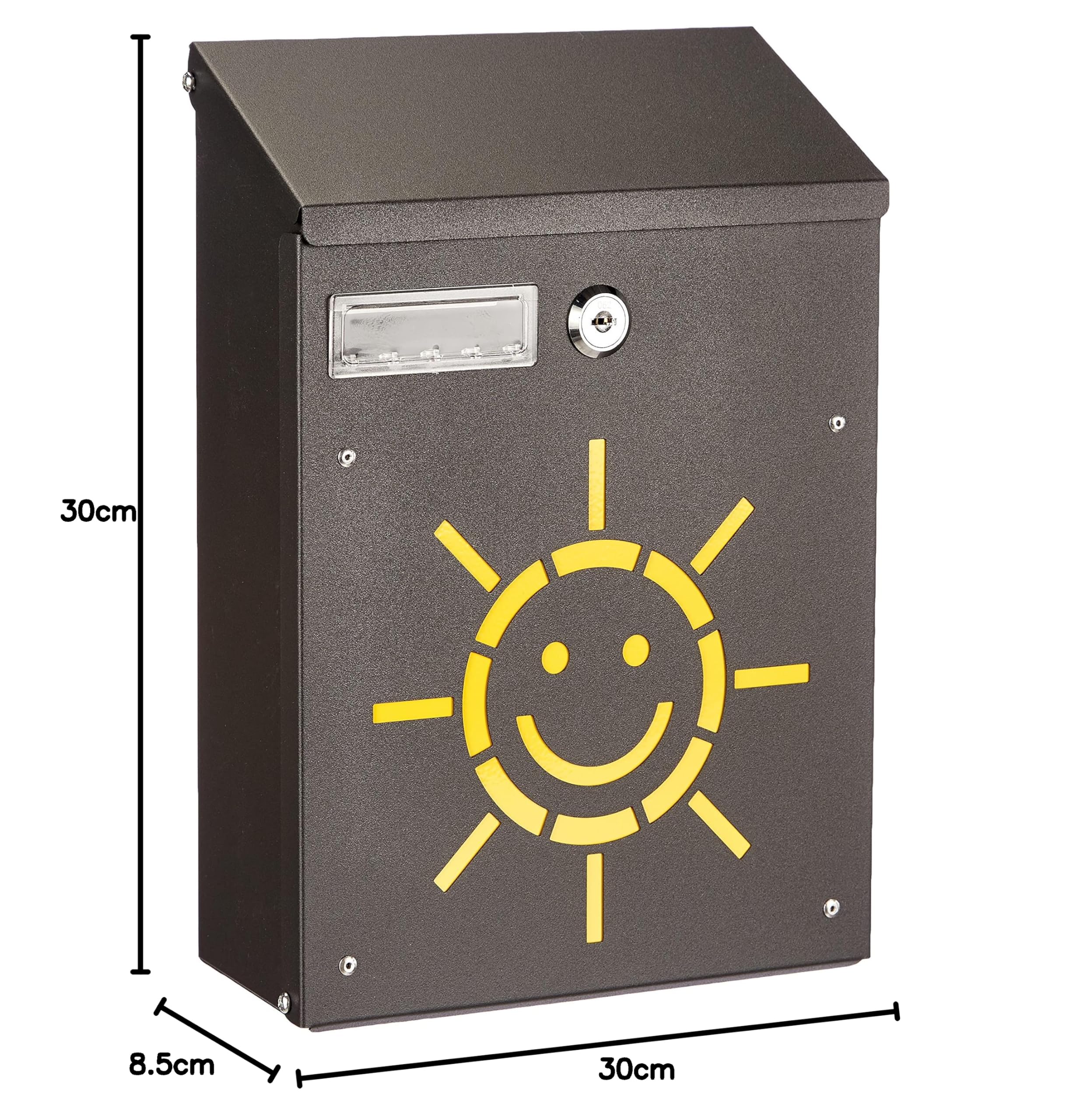 Blinky 27298-20 - Sun Depósito Cartas Para El Acero, 21X8.5X30, Negro