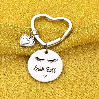 7RVZM Lash Artist MakeUp Keychain - Lash Boss Jewelry Beautician Gift for Beauty Lashes Girl - Best Friend Keychain