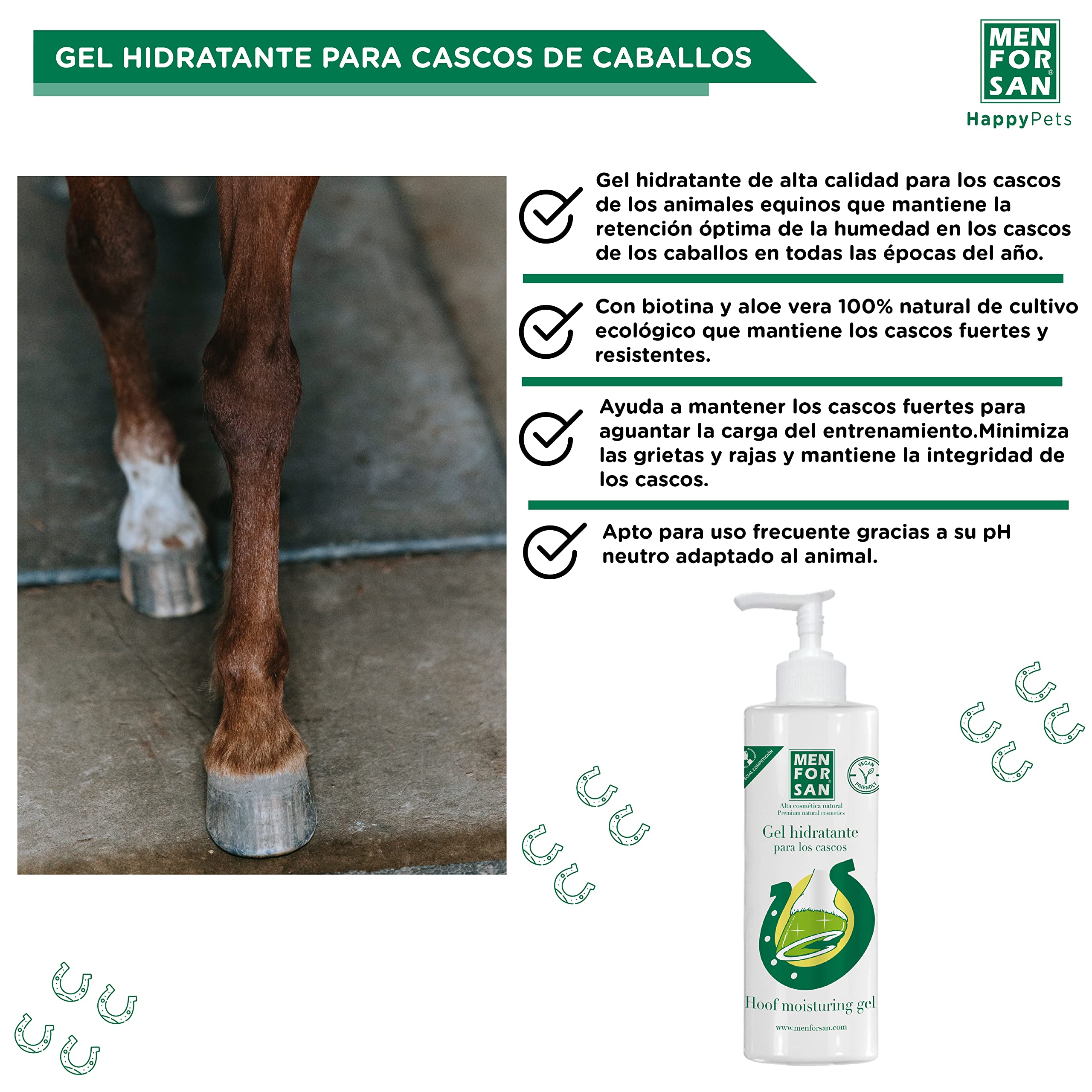 MENFORSAN Gel Hidratante para los Cascos de Caballos - 500ml