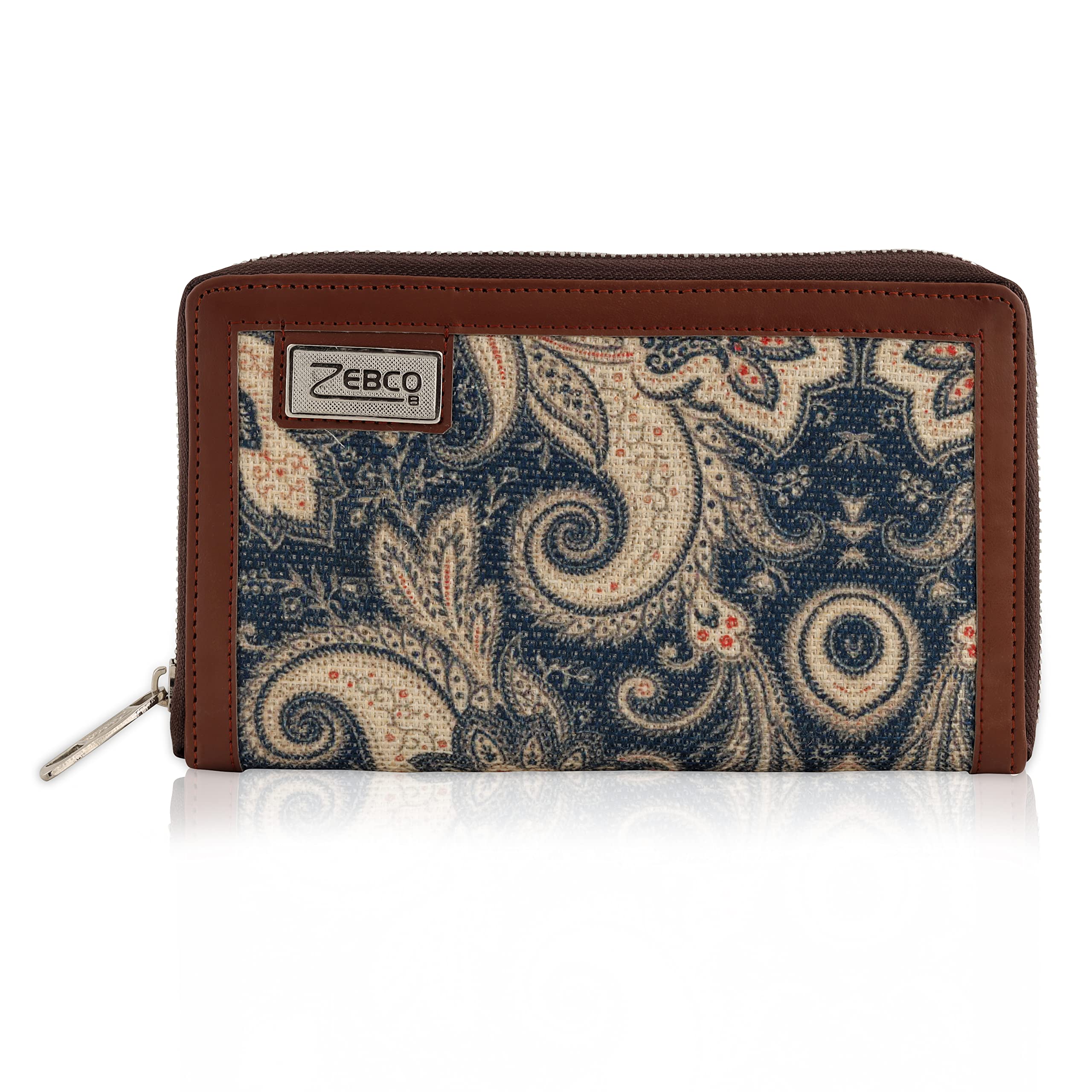 Women's Wallet Printed Jute Zipper Handcrafted Clutch Classic Hand Purse Coin & Card Holder Wallet-image-25