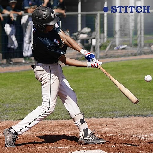 Miniatura 6 de Guantes de bateo de béisbol con bandera de Estados Unidos y guante de sóftbol, guantes de bateo de bandera estadounidense, guantes de bateo de