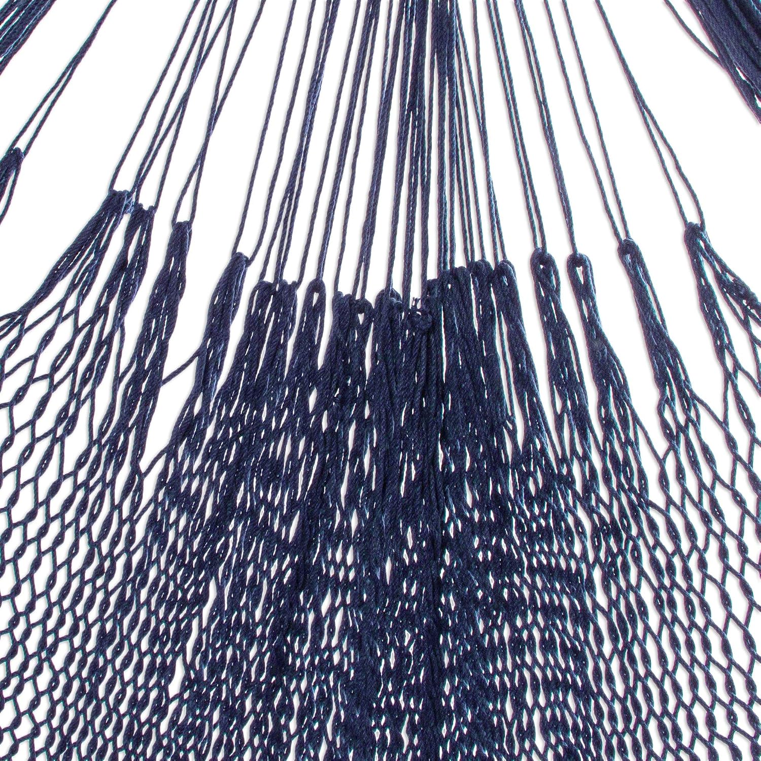 Novica Handmade Navy Blue Cascade Cotton Rope Hammock (Triple)