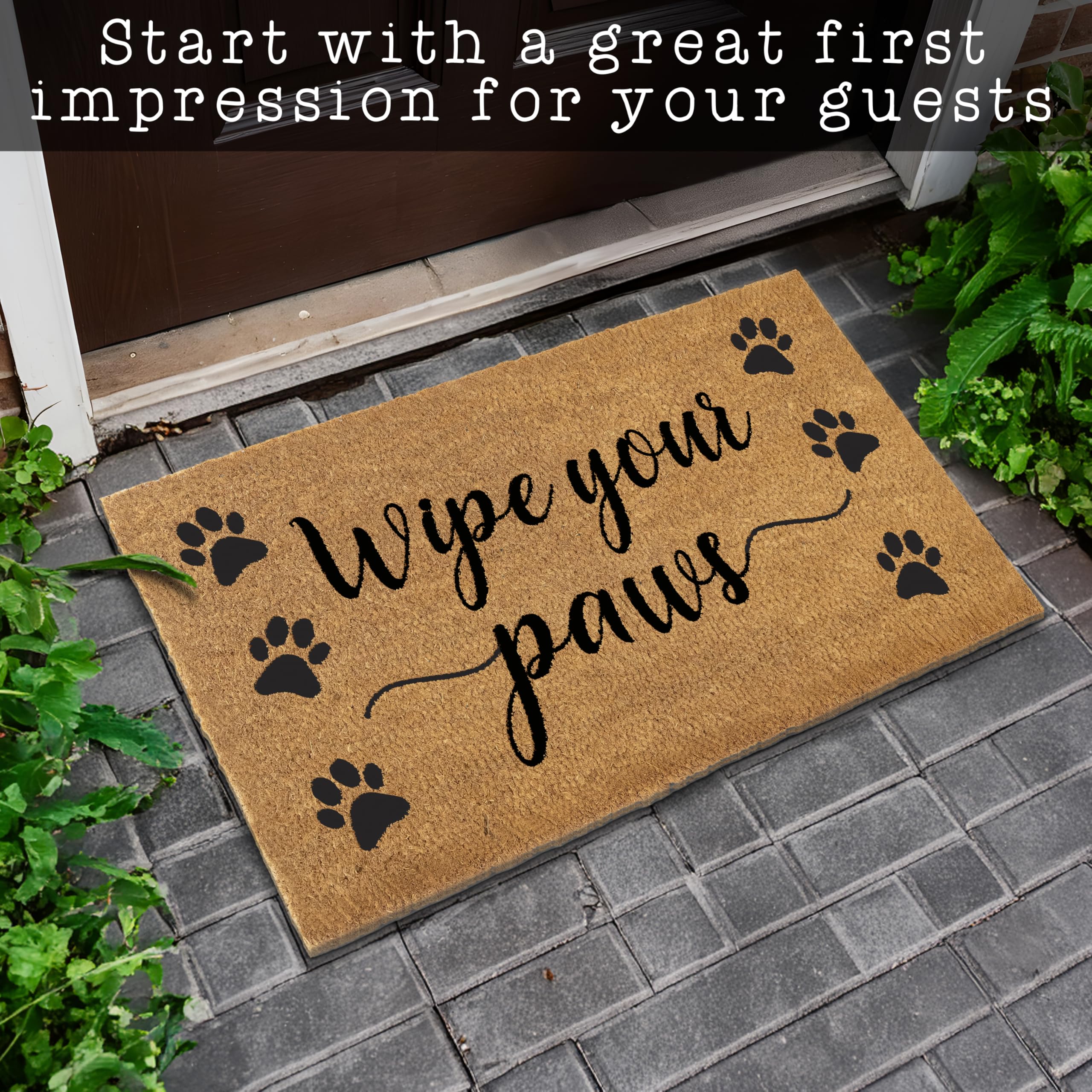 MAINEVENT Wipe Your Paws Doormat Outdoor 30x17 Inch, Door Mat Wipe Your