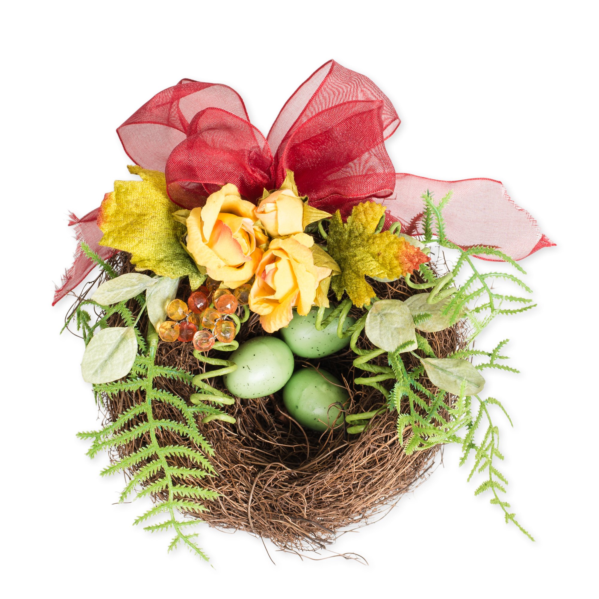 Cottage Garden I Can Do All Things Through Christ Gift Boxed Floral Bird Nest with Eggs
