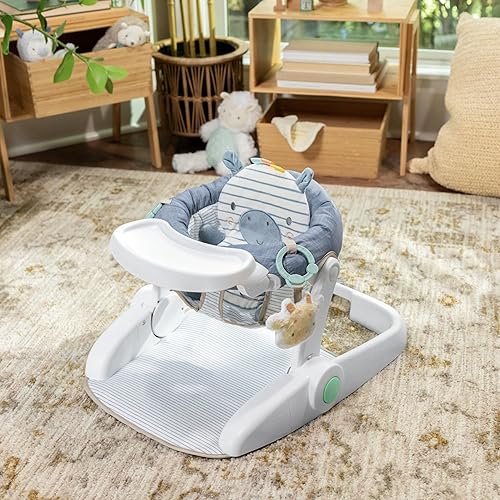 Miniatura 9 de Ingenuity Prop Spot - Asiento de suelo para bebé, bandeja extraíble, 2 juguetes enlazables, alfombrilla para el tiempo boca abajo, unisex, para