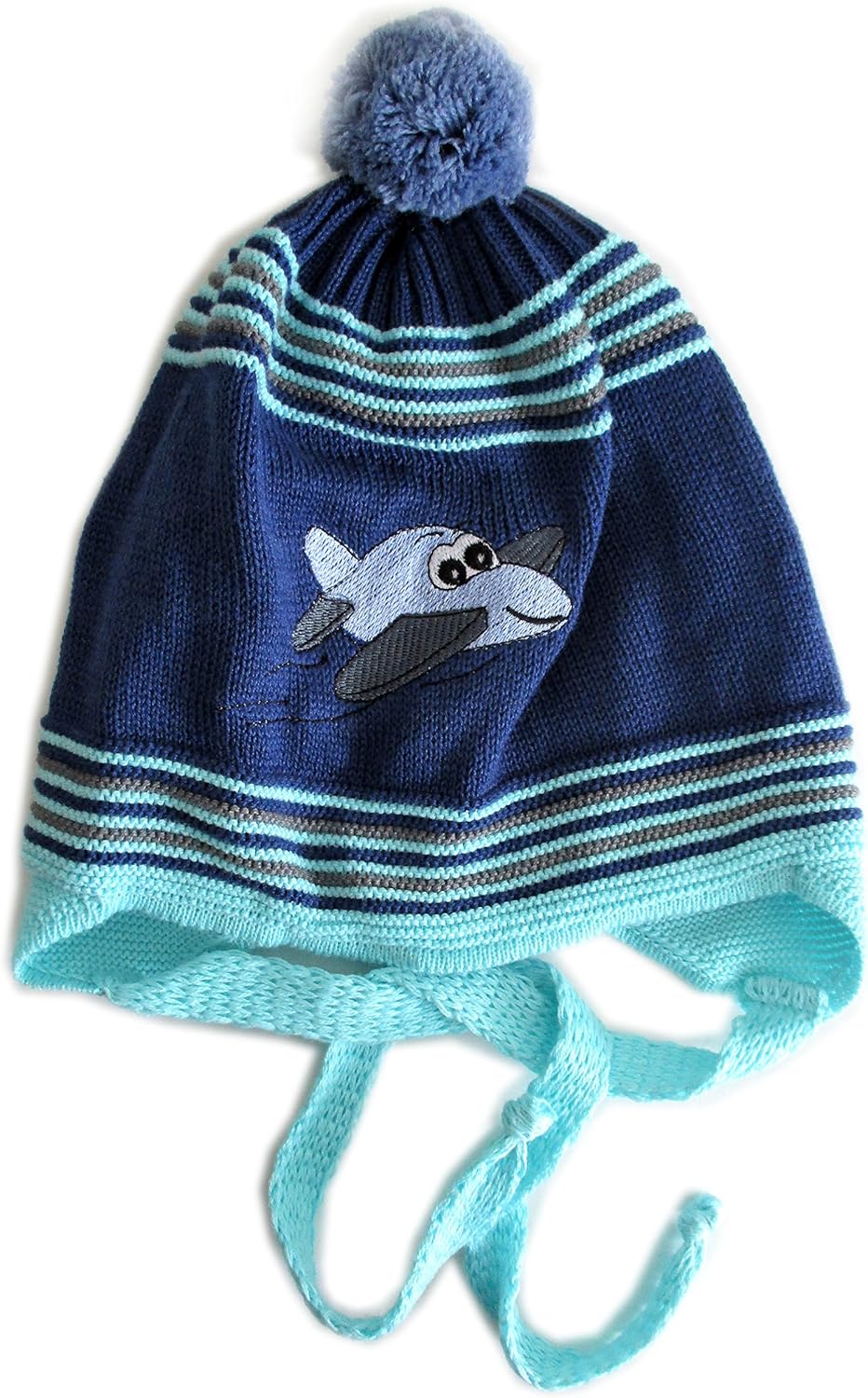 Spring Fall Hat for Boys Airplane Embroidery Cotton Acrylic Beanie Toddler Hat W-36