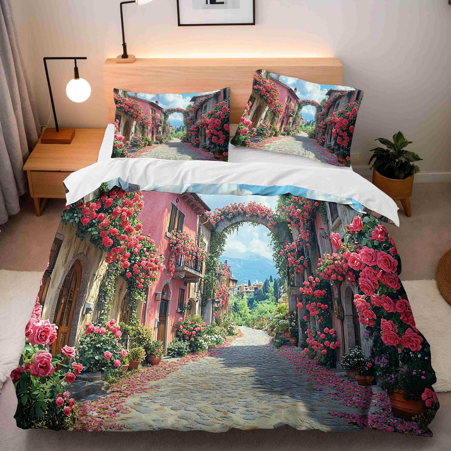 Duvet Set with Zipper Closure 135x200 Flower street - king size duvet cover Plain dyed finish with minimal style, suitable for adult bedrooms, dorms, or Airbnb spaces 6 91P+uqGv8ZL. AC SL1500