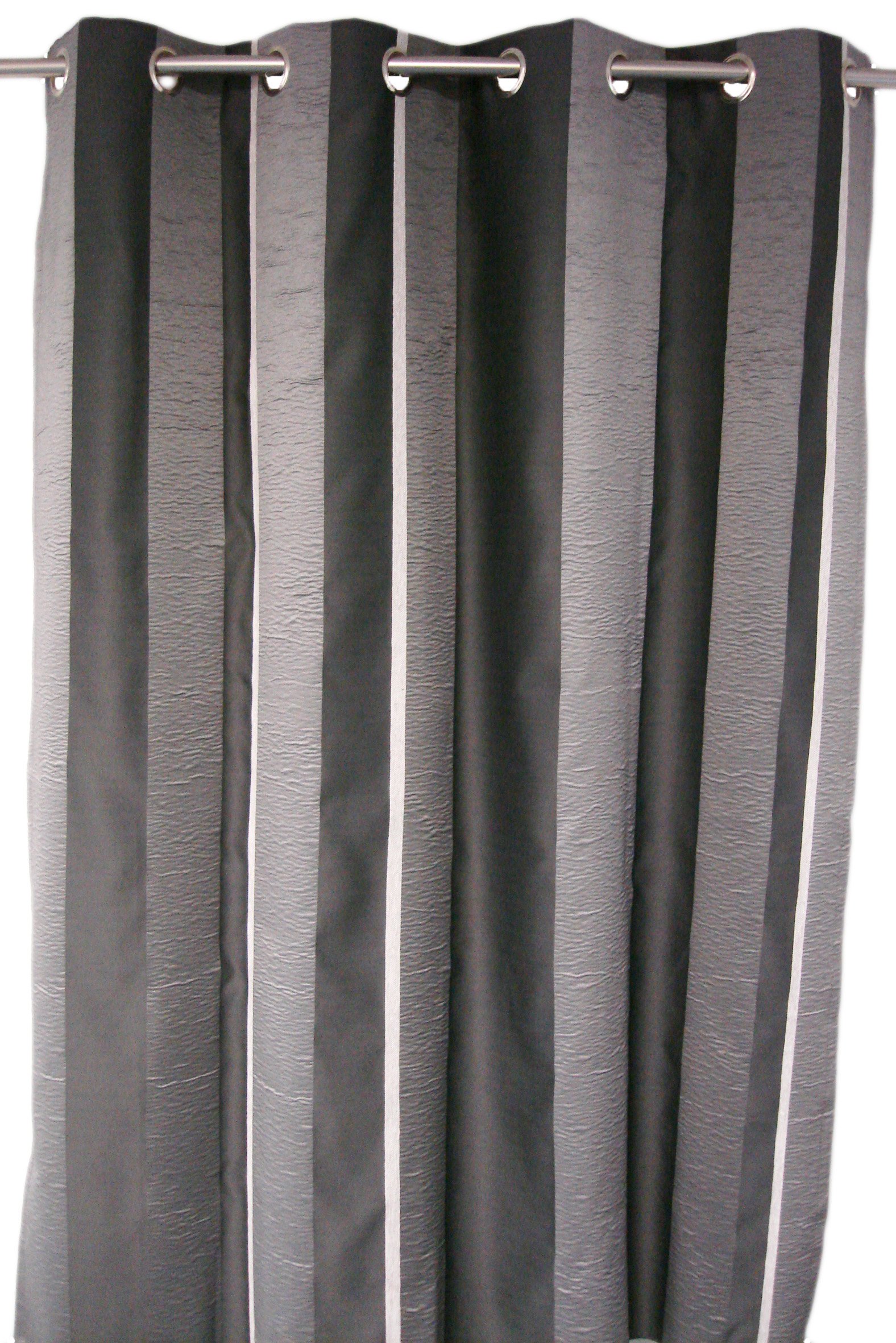 Rideau gris haute résistance Urban Echo en polyester 280x140 cm au tombé fluide