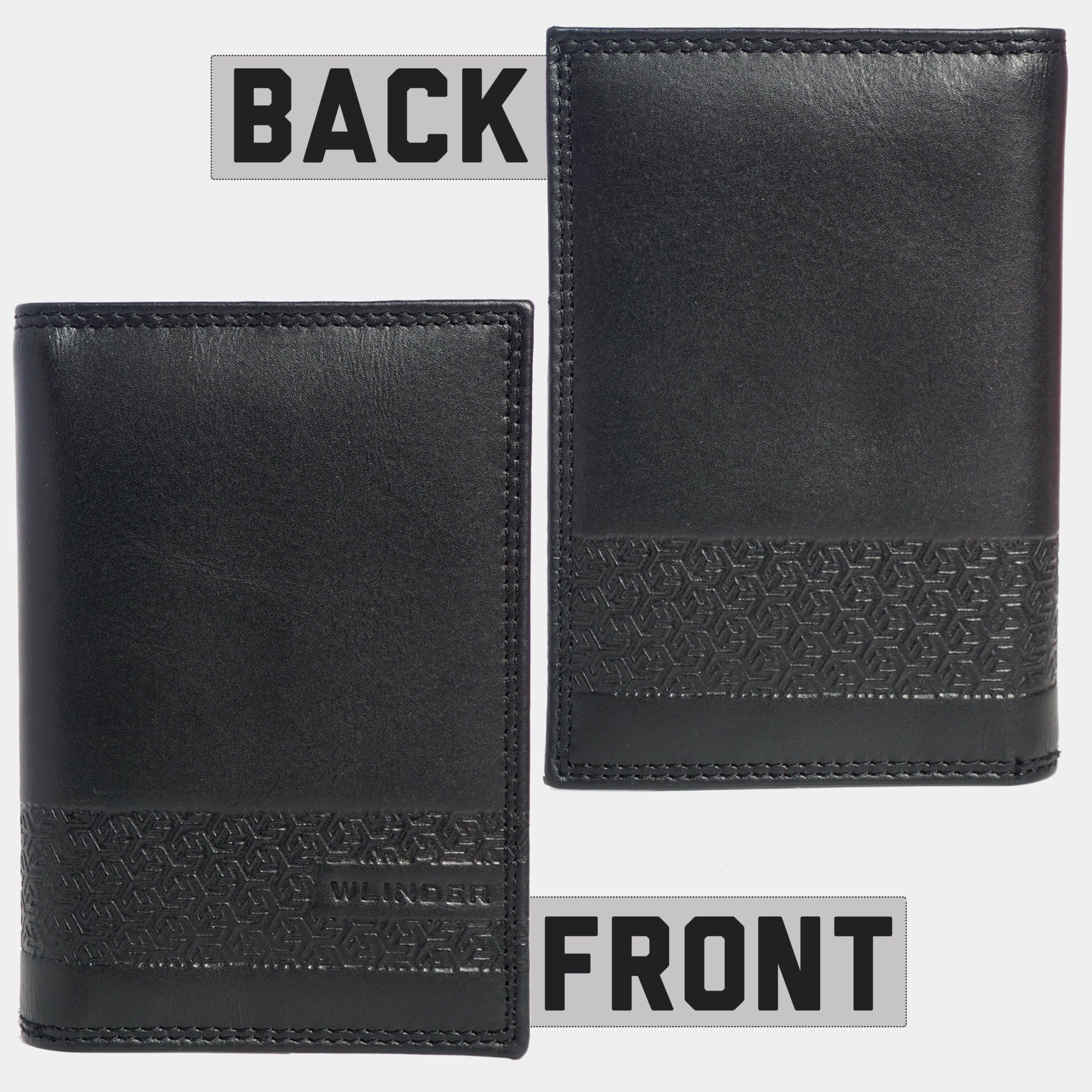 Funda de piel auténtica para pasaporte, elegante y duradera, soporte para pasaporte para hombres con múltiples ranuras para tarjetas y protección RFID (negro), Negro obsidiana, Elegante