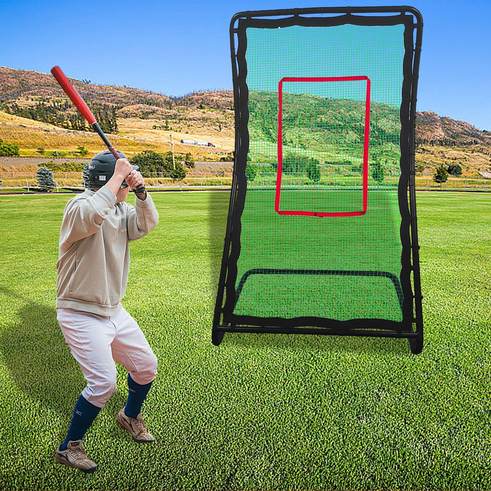 Red de rebote para béisbol, voleibol, lacrosse, para un solo jugador, pequeña red de rebote de béisbol, voleibol, sóftbol, mini red de práctica de rebote, entrenador de campo, red de rebote