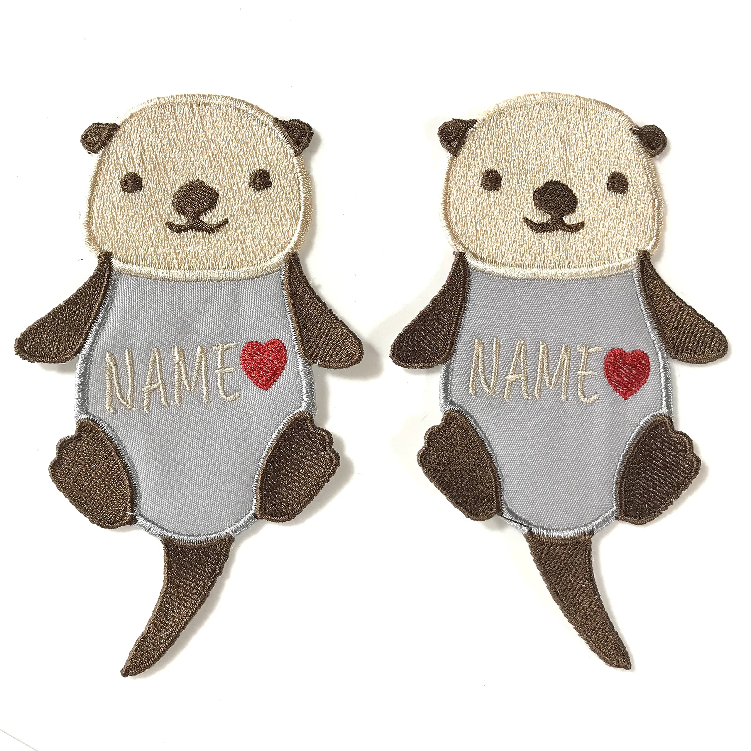 Amazon.co.jp: 【 ラッコ 水族 館 人気 動物 】 お名前 ワッペン 刺繍 