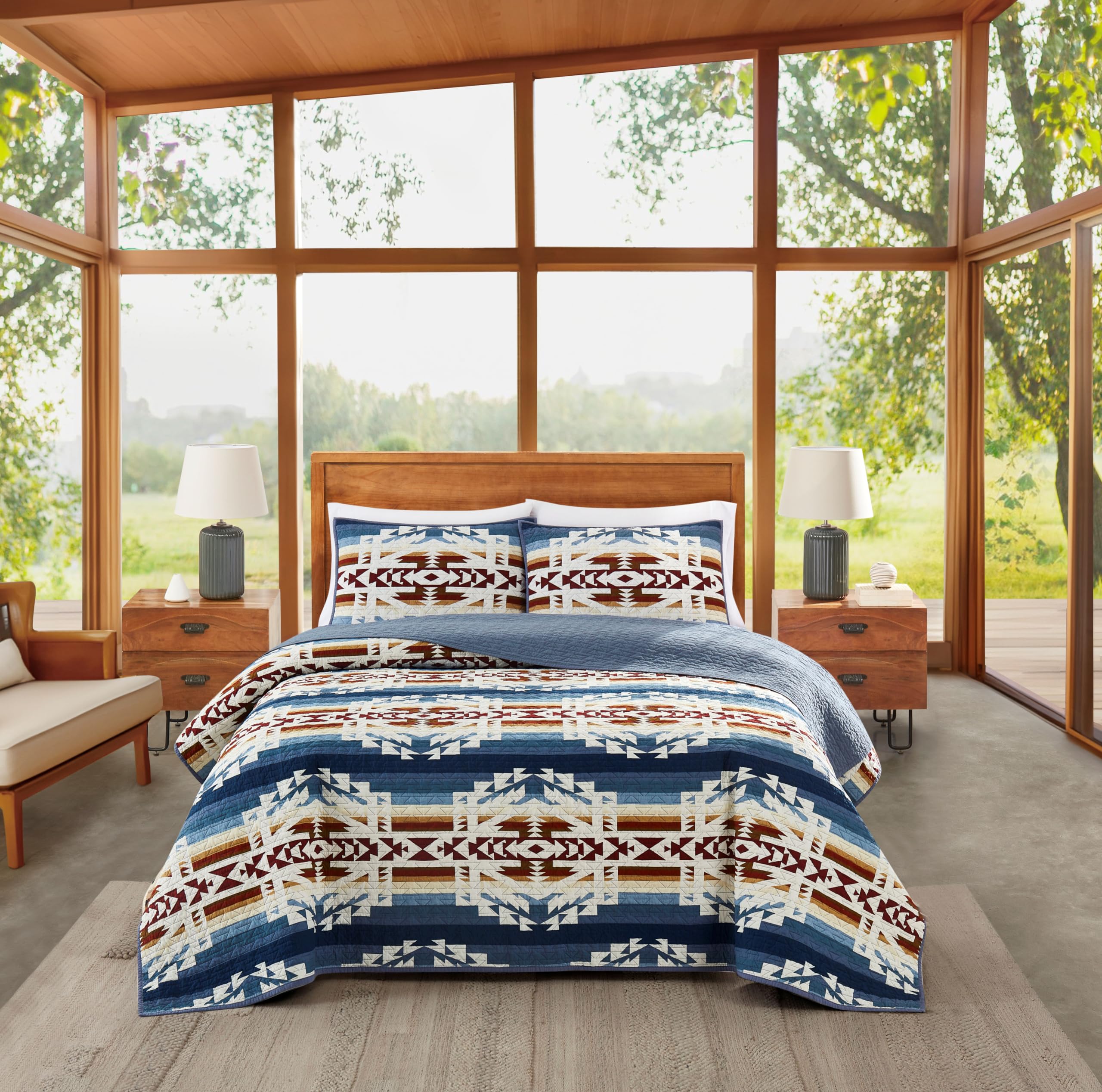 Amazon.com: Pendleton King Quilt Set – 100% Cotton 3 Piece Quilt