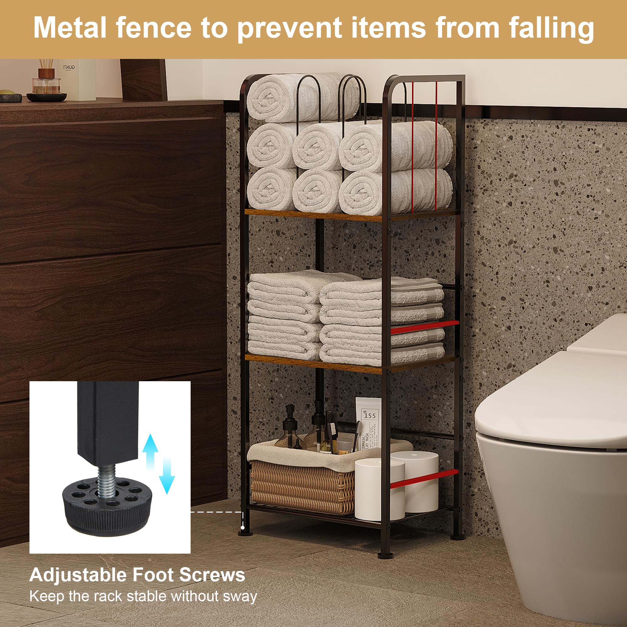 The 5 Best Freestanding Towel Racks in 2026 3 Jautokerdar Towel Rack Free Standing 3-Tier M-Shaped Detachable Dividers, Durabl - product photo