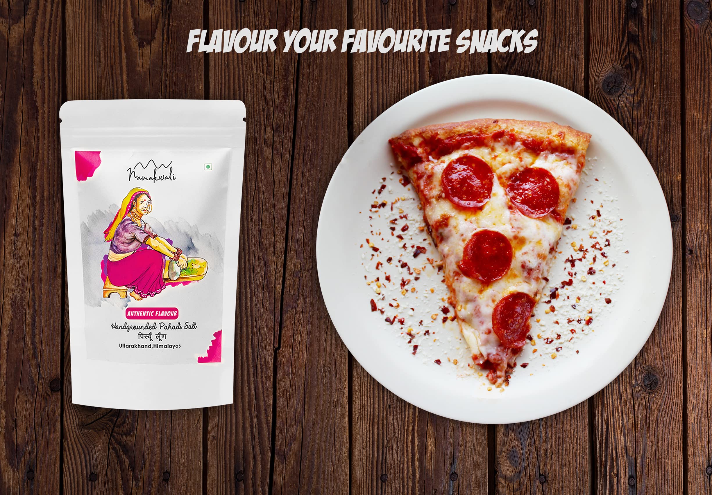 Namakwali Flavoured Pahadi Salt Ginger (Adrak) Seasoning, 70 Gram | Pisyu Loon Seasoning mix for Popcorn, Noodles, Salad, Raita, Fruits, Makhana and more | No Preservatives | SharkTank India Product - Image 4 thumbnail