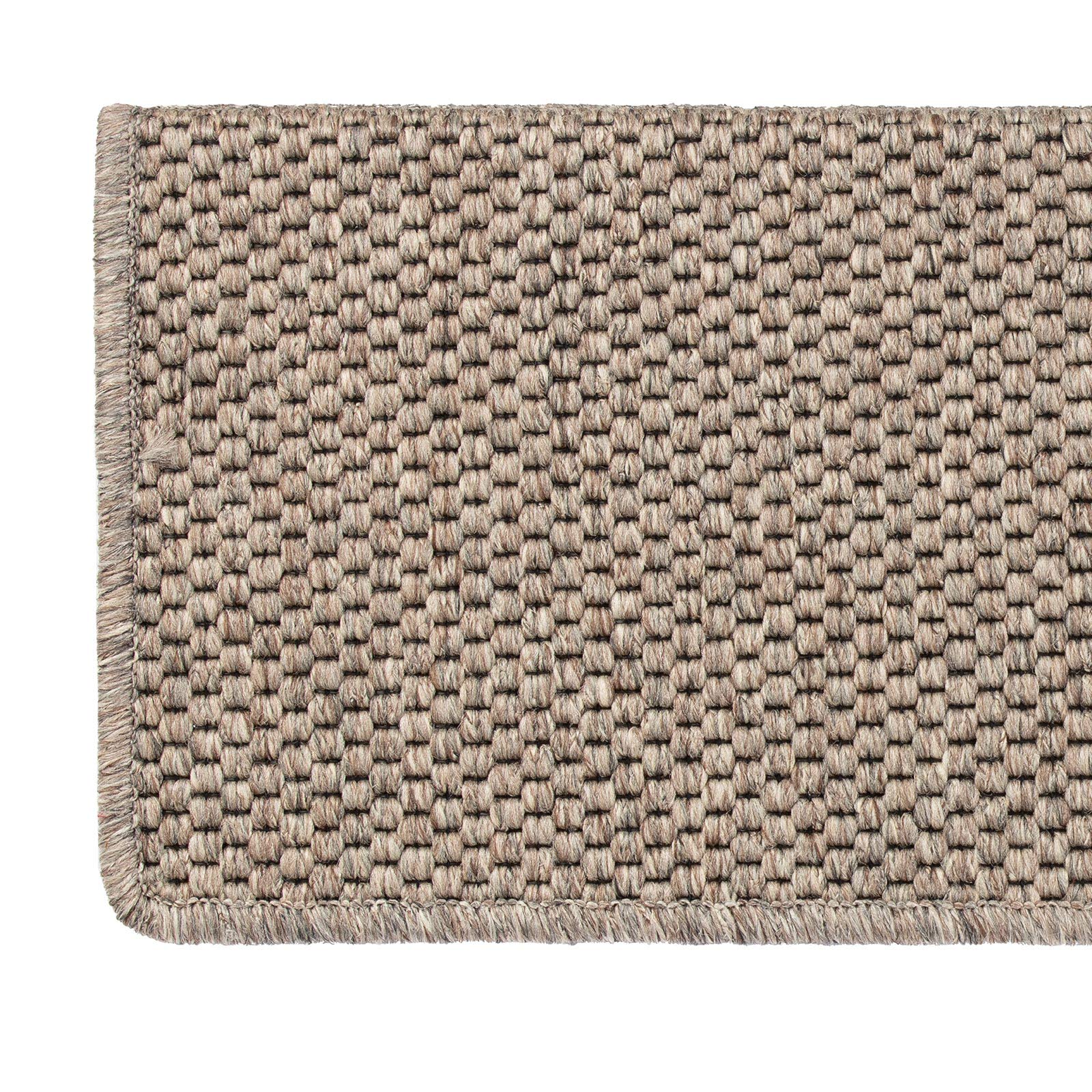 Tapis D'escalier Effet Sisal Calcutta - Rectangulaire 65 X 23,5 Cm, Beige, Antidérapant