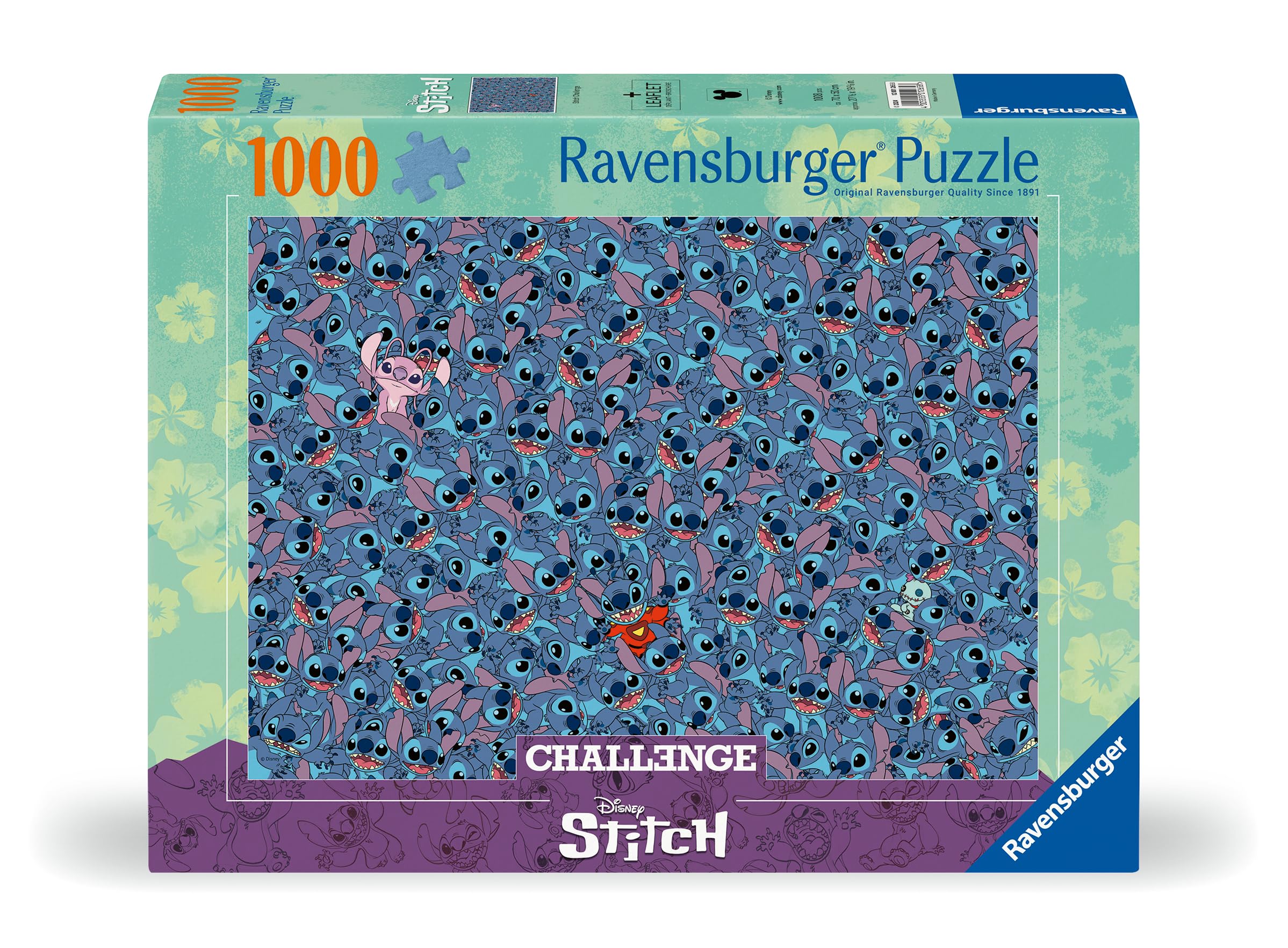 Ravensburger - Puzzle Stitch Challenge per Adulti e Ragazzi, 1000 Pezzi, Idea Regalo per Lei o Lui, 70x50 cm