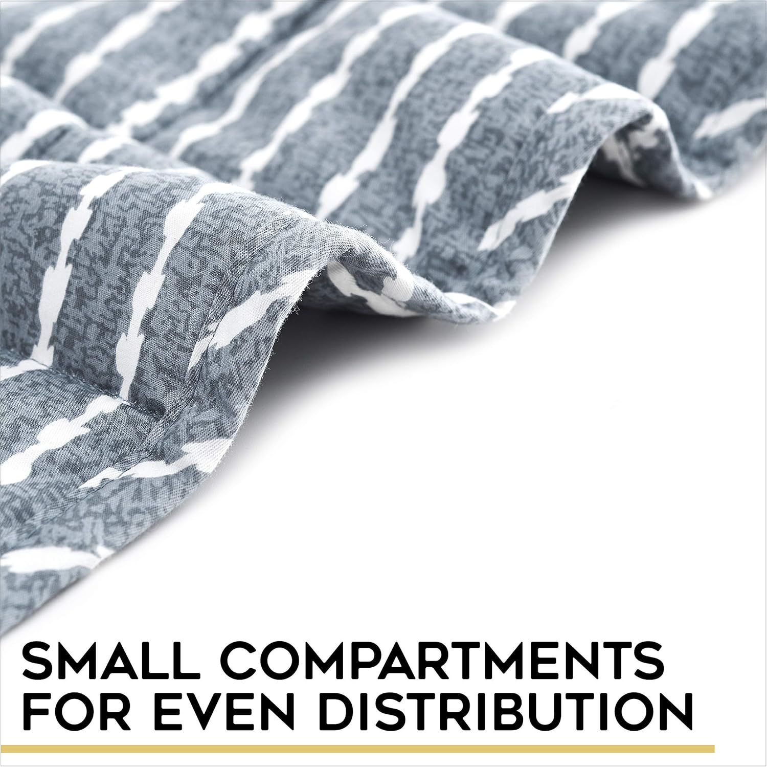 Onе-Dау Sаlе: Uр tо 60% оƒƒ YnM Weighted Blanket — Heavy 100% Oeko-Tex Certified Cotton Material with Premium Glass Beads (Blue White, 60''x80'' 25lbs), Suit for One Person(~240lb) Use on Queen/King Bed