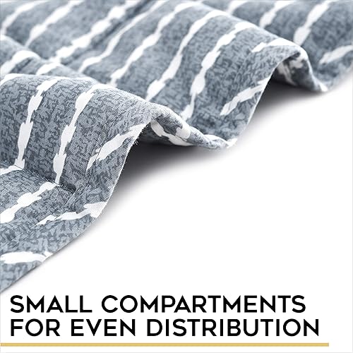 Vista 71 de YnM - Manta con peso para adultos, algodón pesado, perlas de vidrio refrescantes para usar todo el año, ideal para una persona de 240 libras