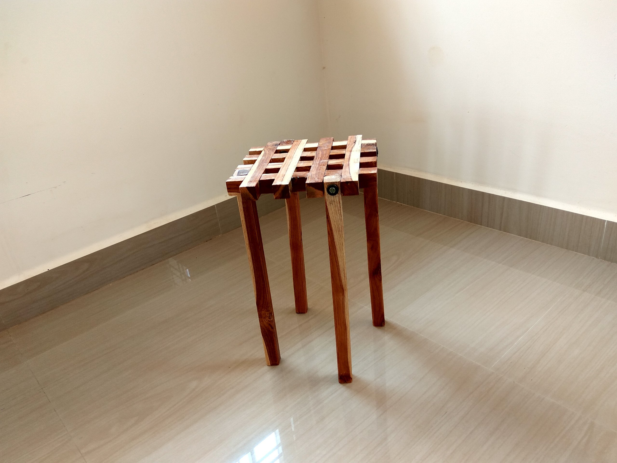 Designer Stool/for Flower Pot Or for Puting Any Artistic Piece/Pure Teak Wood