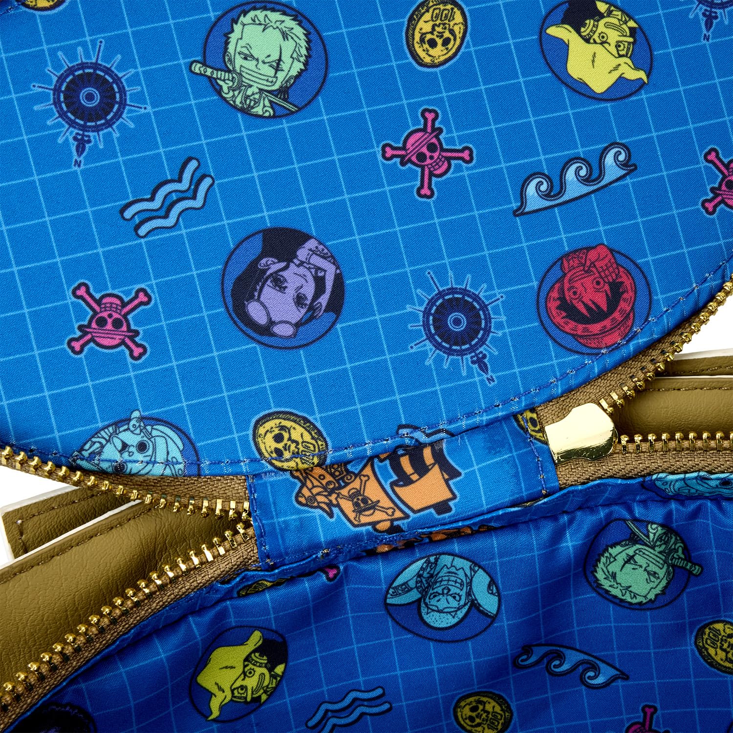 Loungefly Jednoczęściowa torba na ramię z figurką Thousand Sunny, rozmiar 7 cali, wielobarwny, 7-Inch, Nowoczesny